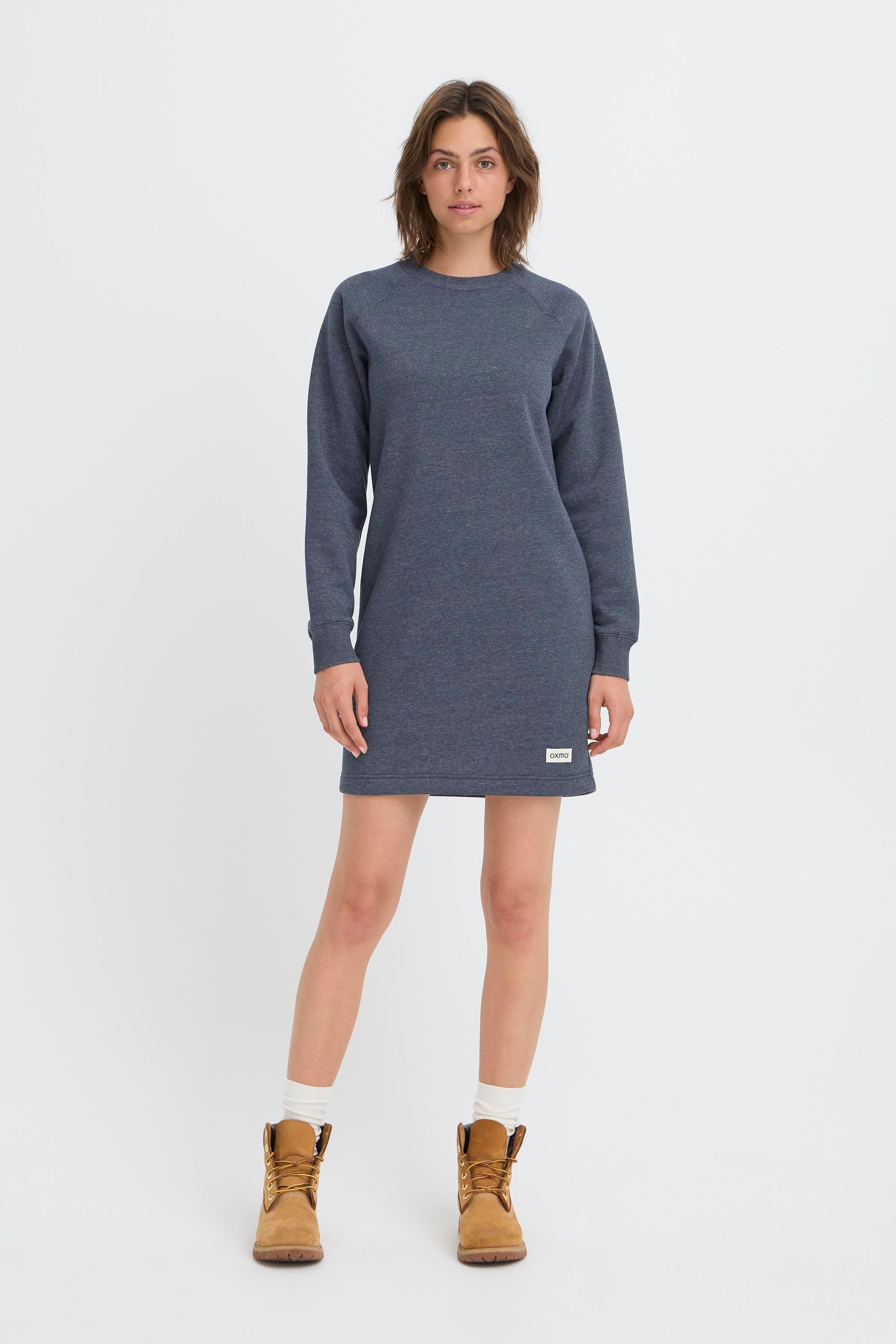 OXMO Sweatkleid OXKaren Modernes Sweatkleid mit Raglanärmeln