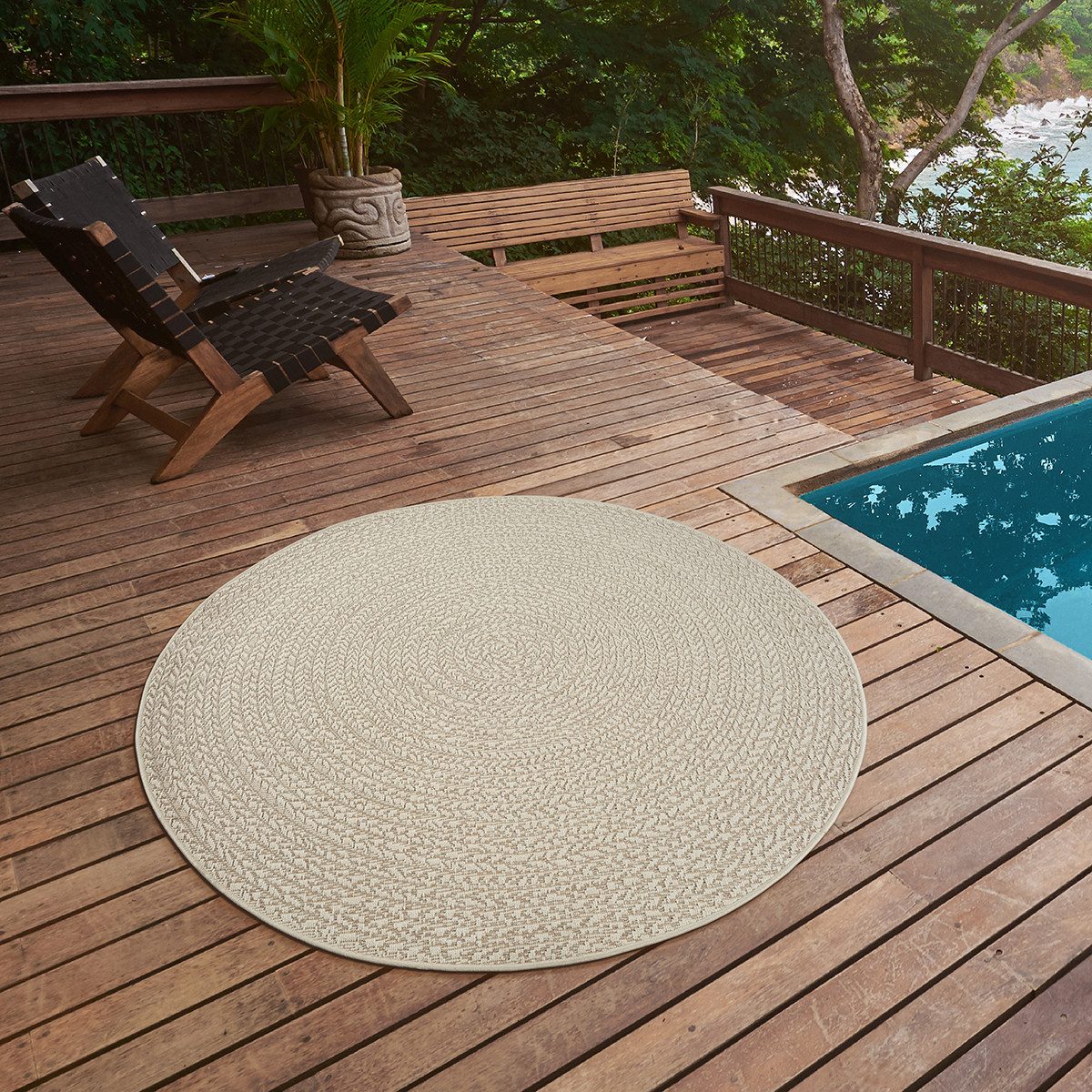 the carpet Teppich Kansas, rund, Höhe: günstig online kaufen