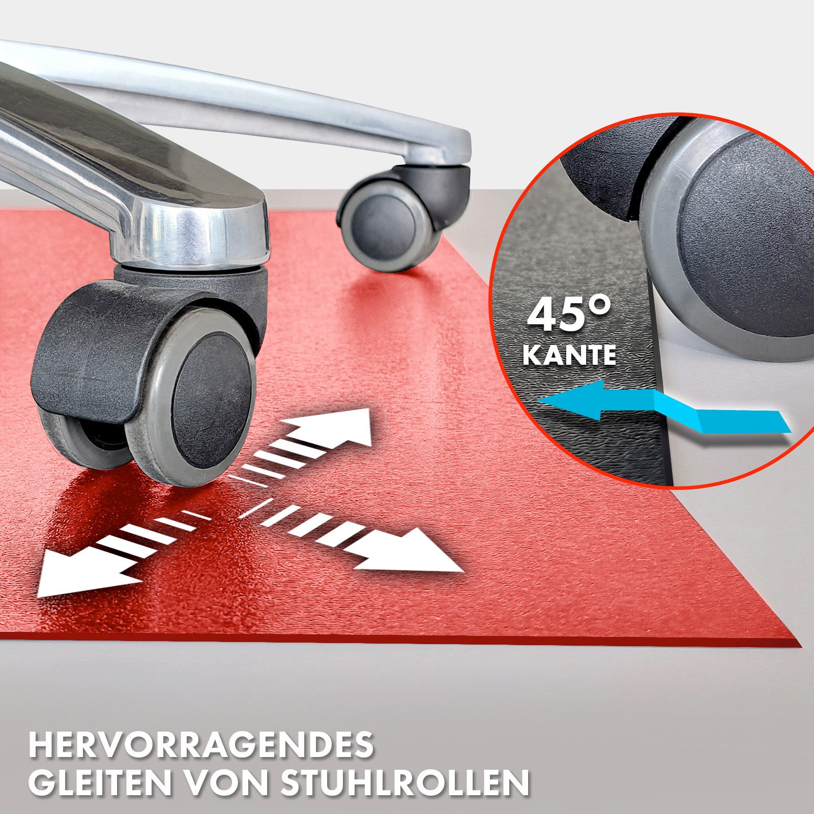 Kubus Bodenschutzmatte Delara mit abgeschrägter Kante, Optimaler Schutz, Erhältlich in vielen Farben und Größen – Bild 4 von 5