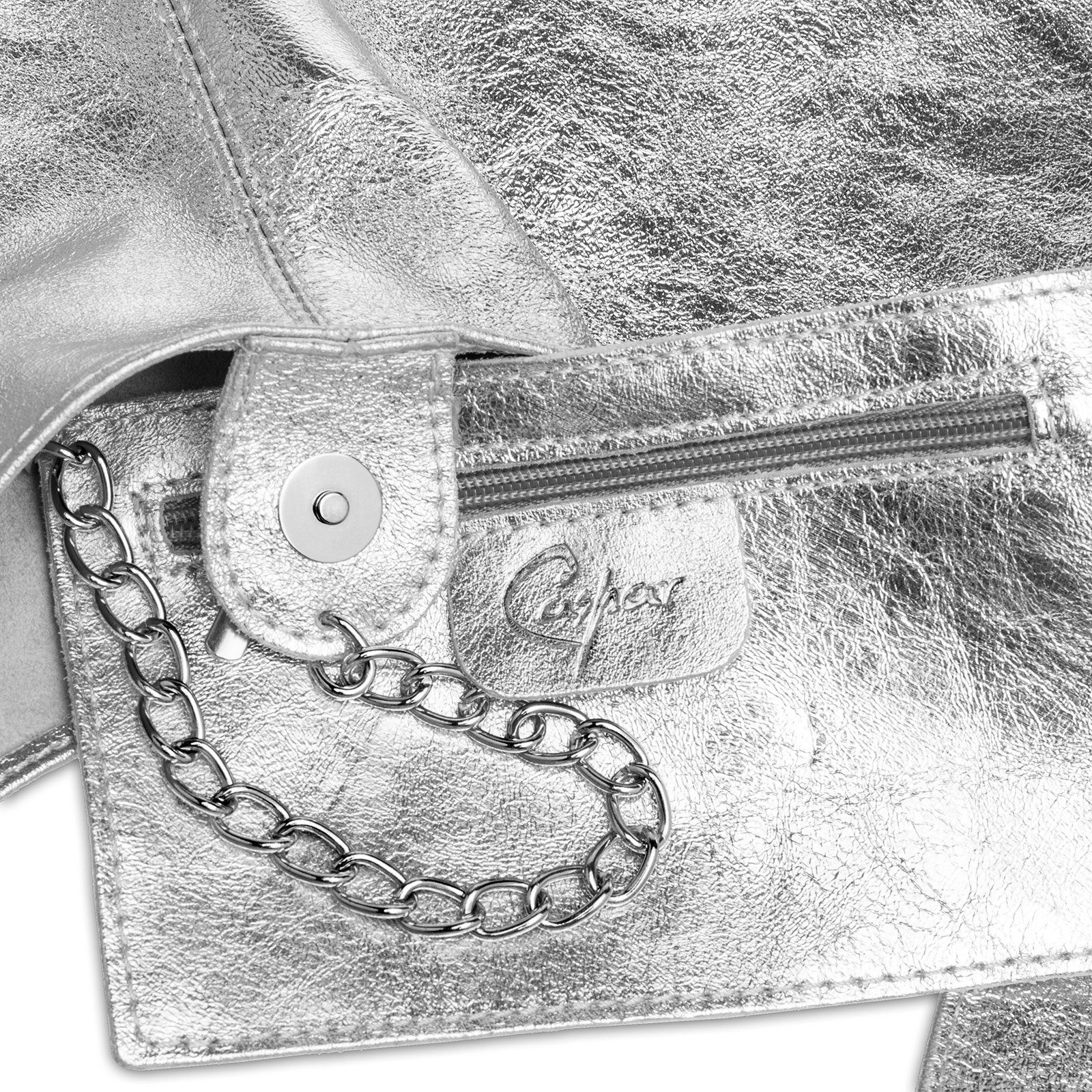 Caspar Schultertasche große Damen Wildleder Tasche günstig online kaufen