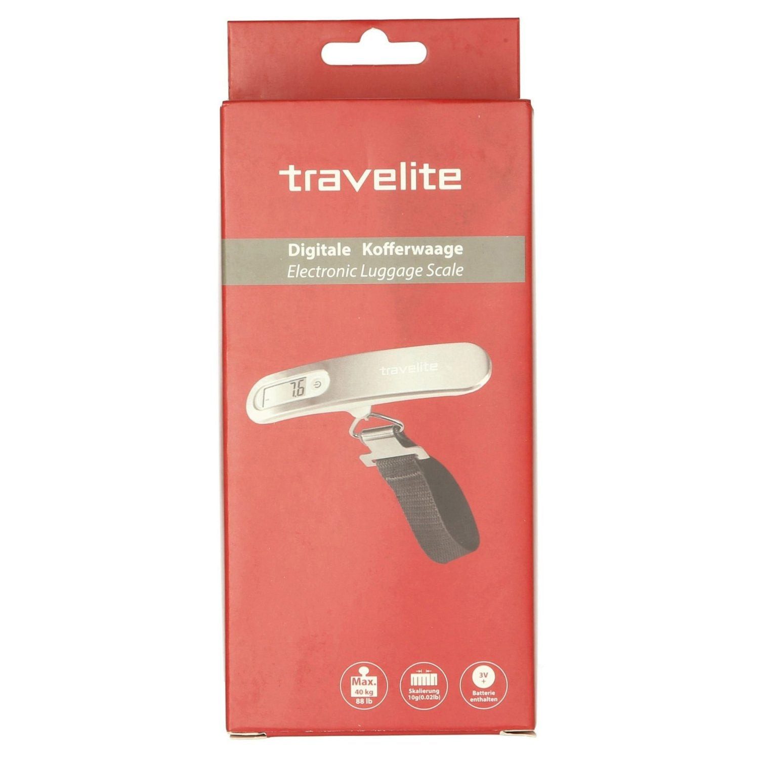 travelite Kofferwaage Zubehör Digitale Kofferwaage Alu 15 cm (silver)