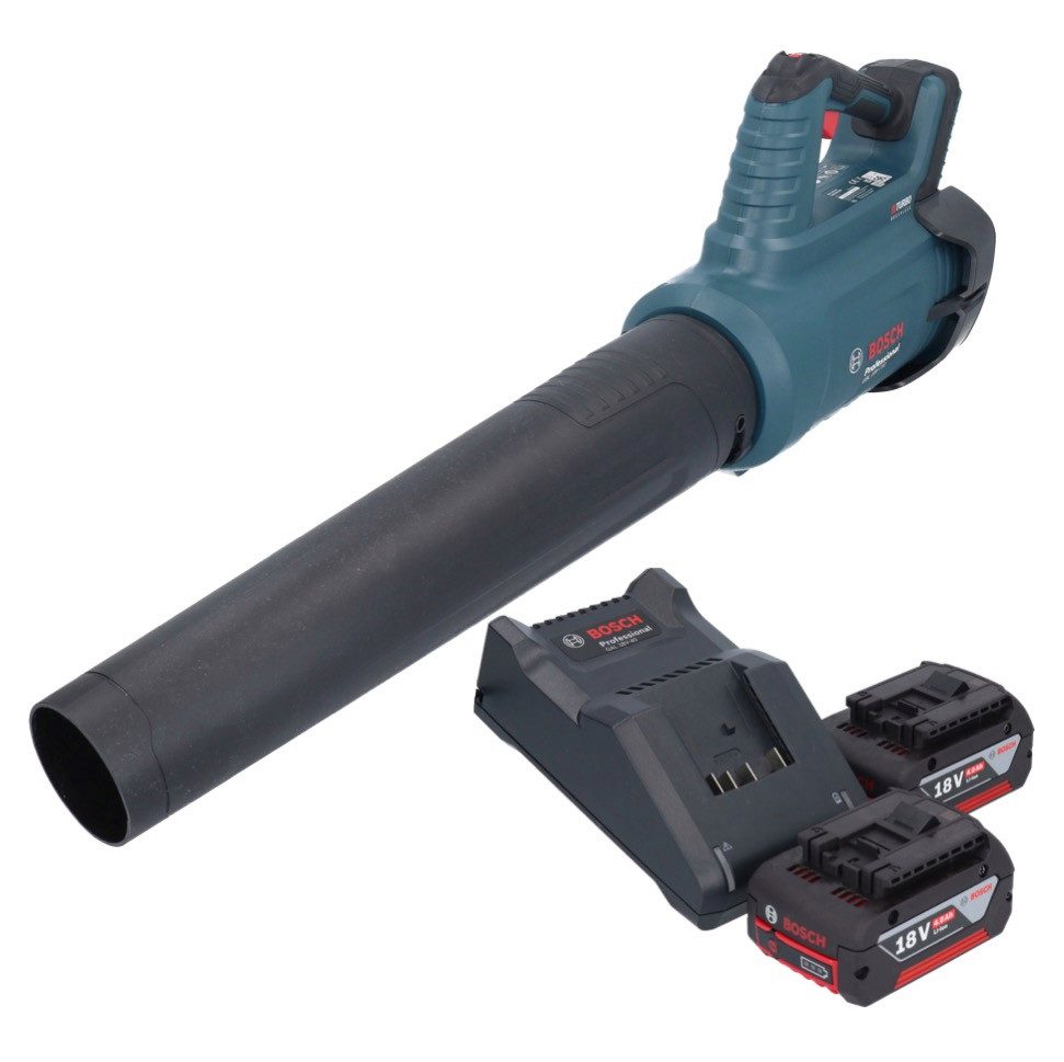 Bosch Professional Akku-Laubbläser GBL 18V-750 Professional Akku Gebläse 18 V BITURBO Brushless + 2x