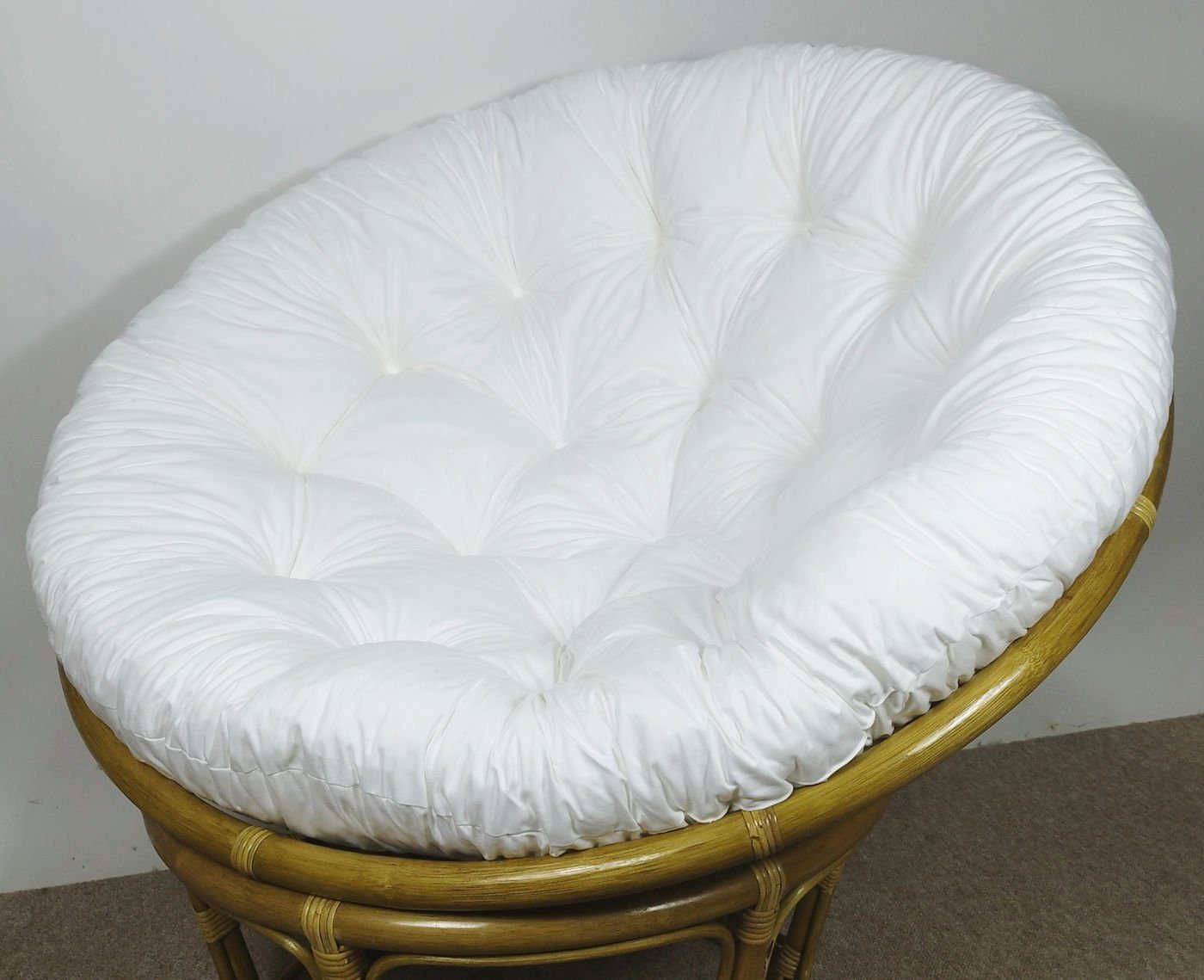 Rattani Sitzkissen Polster Kissen für Rattan Papasansessel Fb weiß günstig online kaufen