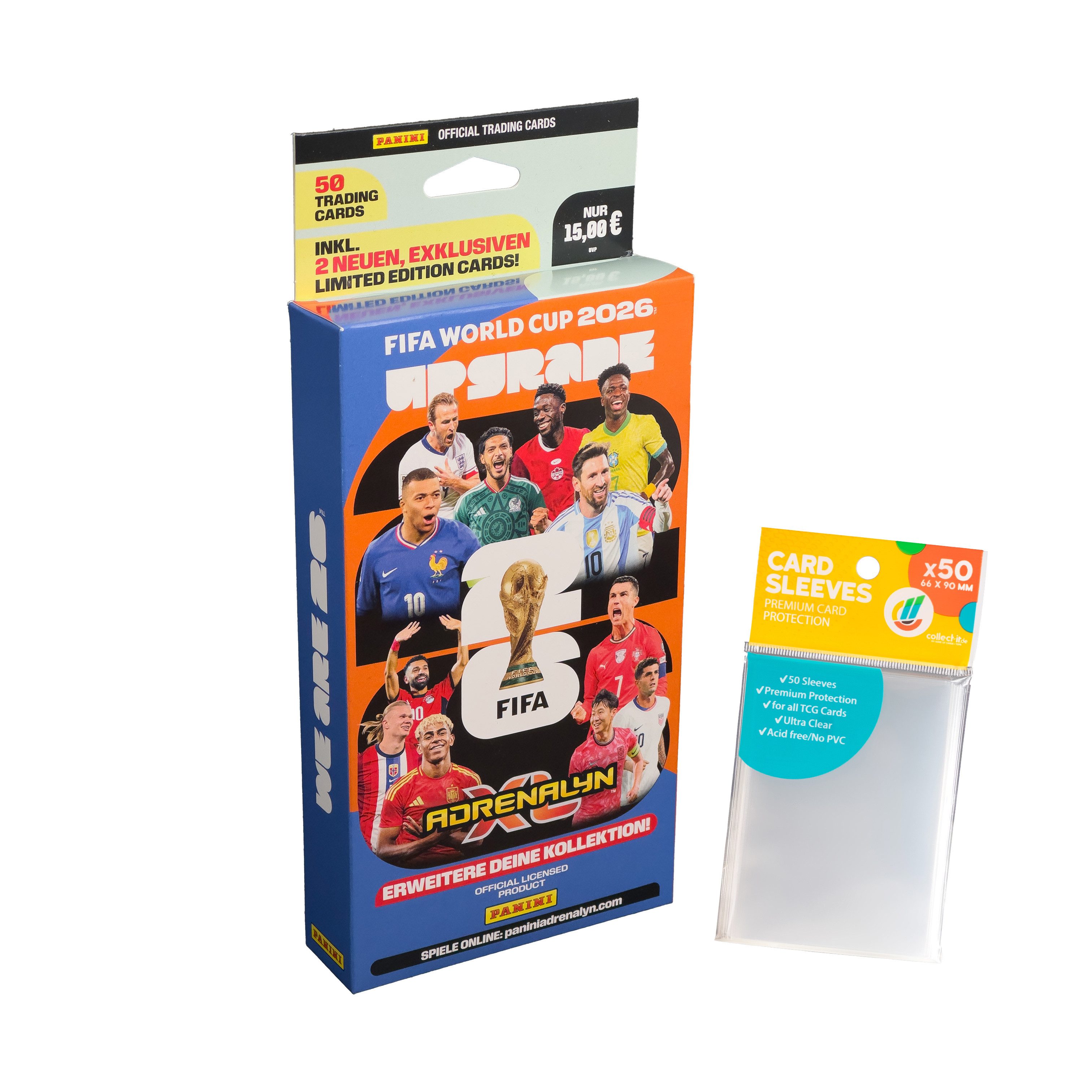 Panini Sammelkarte FIFA World Cup Adrenalyn XL 2026 - 1 Update Set + collect-it Hüllen von Panini