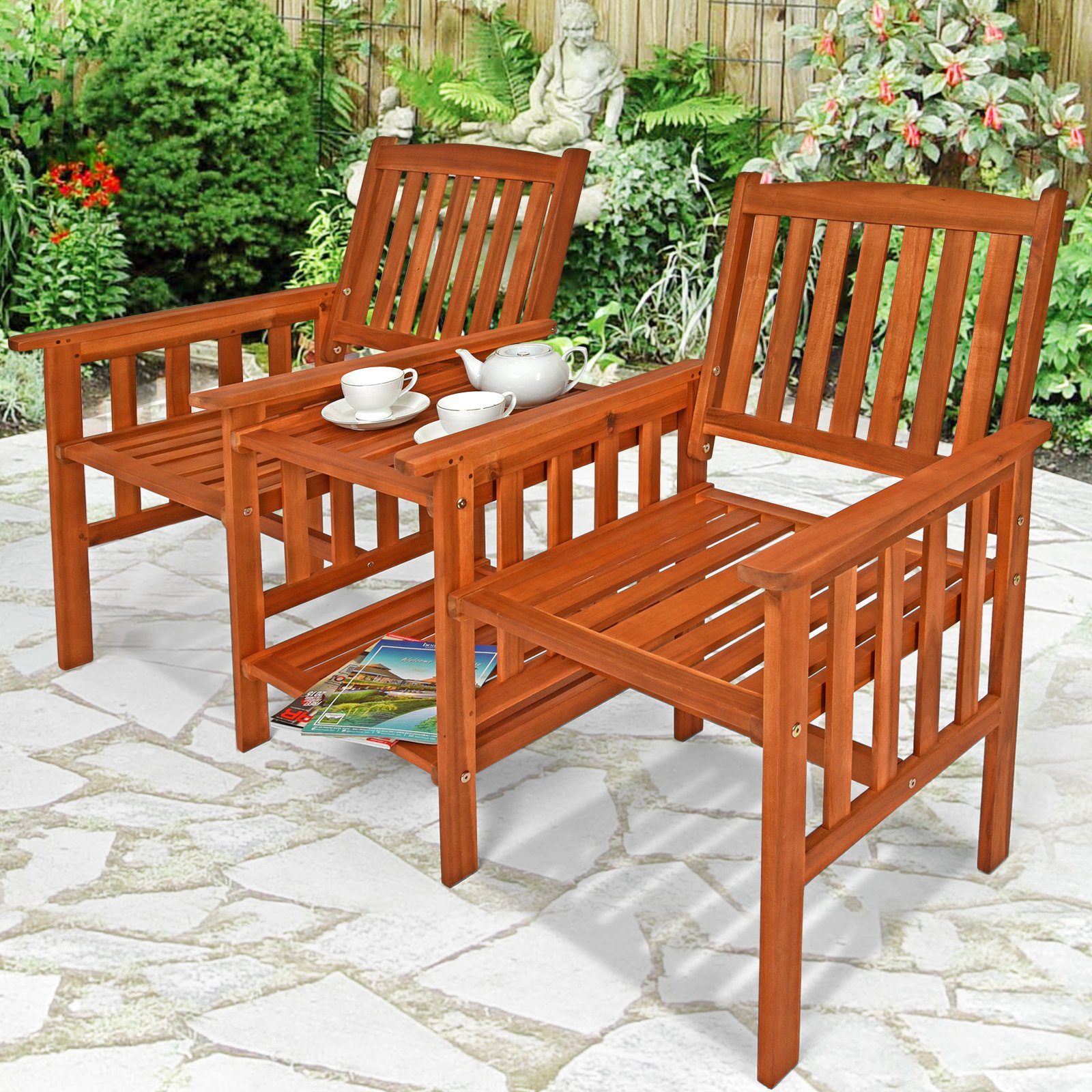 Casaria Bank Tete a Tete, Gartenbank günstig online kaufen
