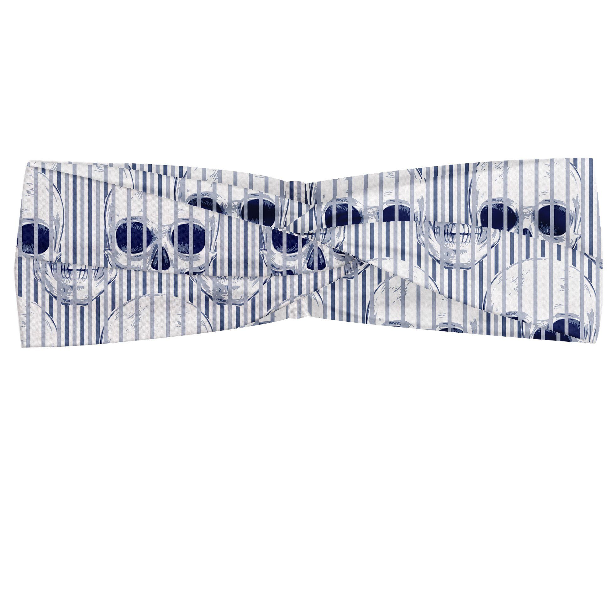 Abakuhaus Stirnband Elastisch und Angenehme alltags accessories Geometrisch Blauer Schädel Optical