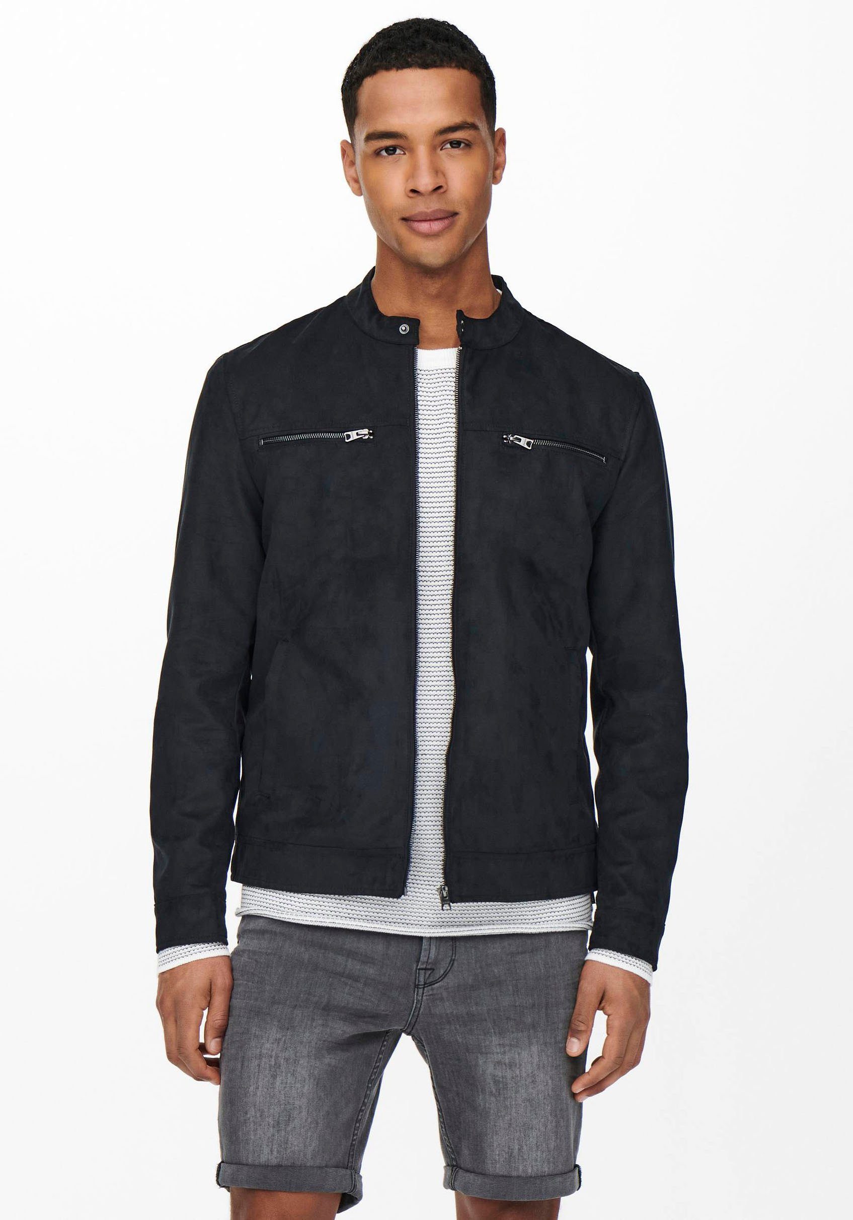 ONLY & SONS Bikerjacke WILLOW schwarz JACKET