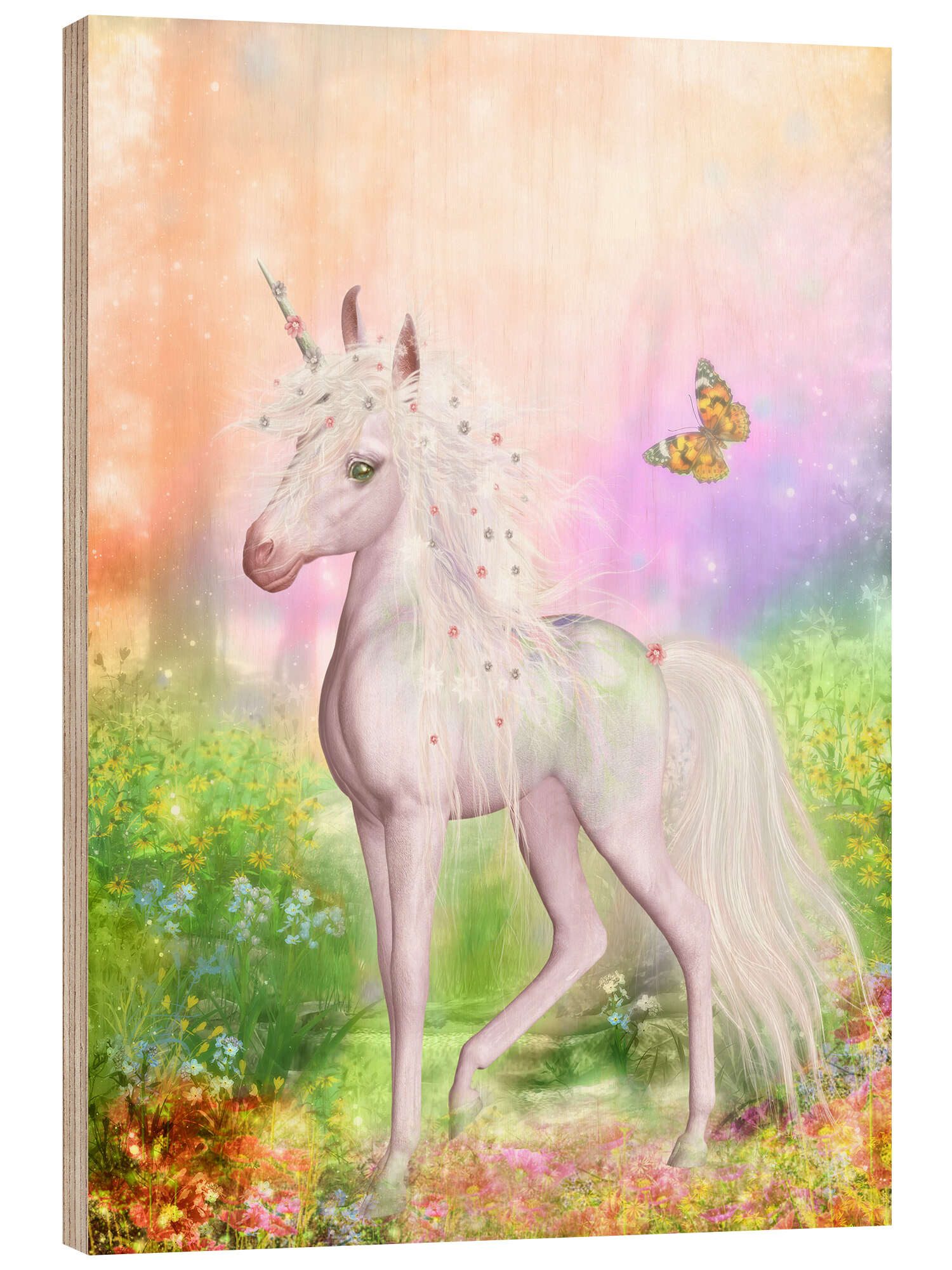 Posterlounge Wandbild Einhorn-Lächeln, Dolphins DreamDesign, erhältlich als Poster, Leinwandbild, Wandsticker oder Acrylglasbild
