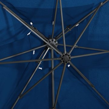 furnicato Sonnenschirm Ampelschirm mit Lüftung Azurblau 250x250 cm