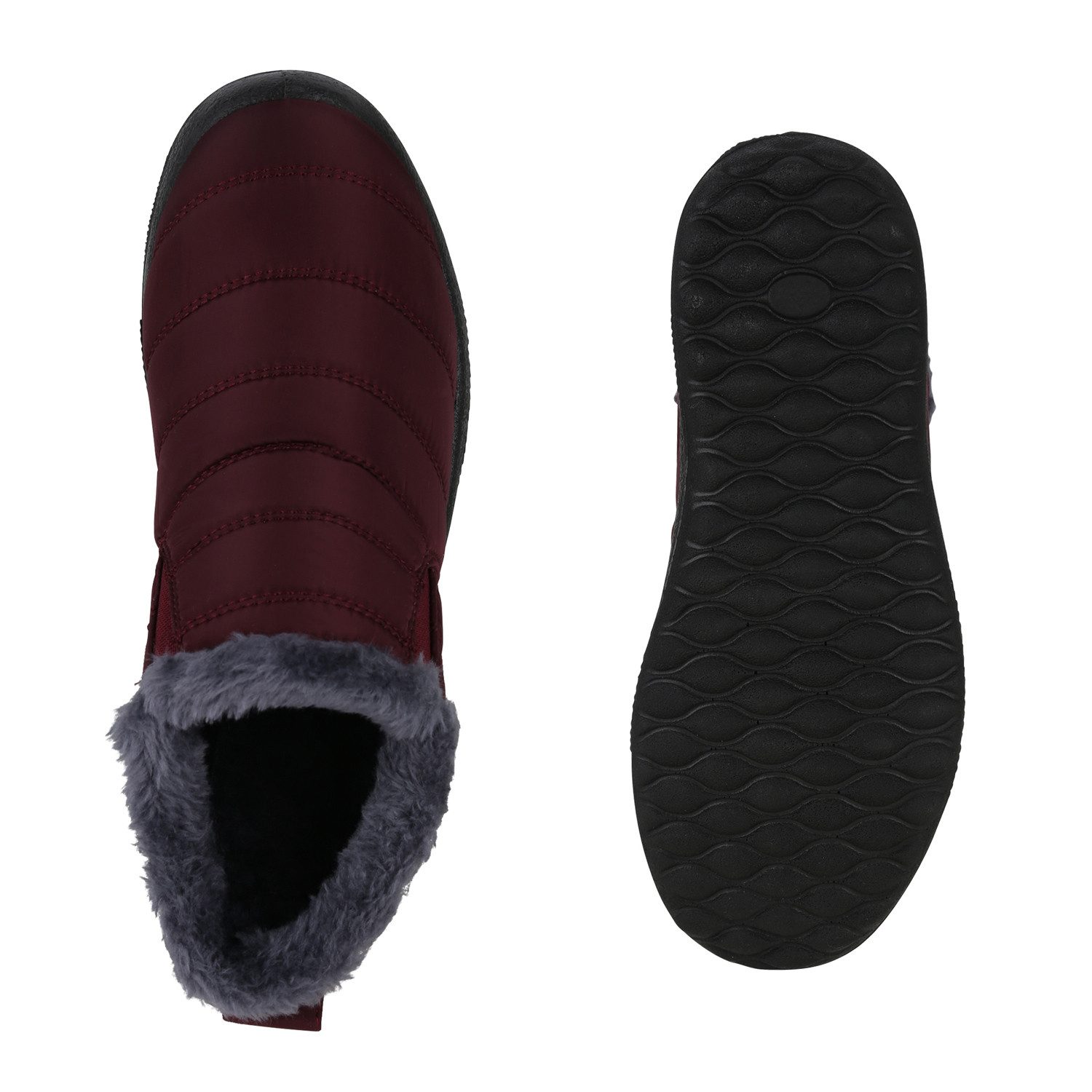 VAN HILL 841499 Winterstiefelette Damen Warm Gefütterte Winter Boots Stiefeletten Bequeme