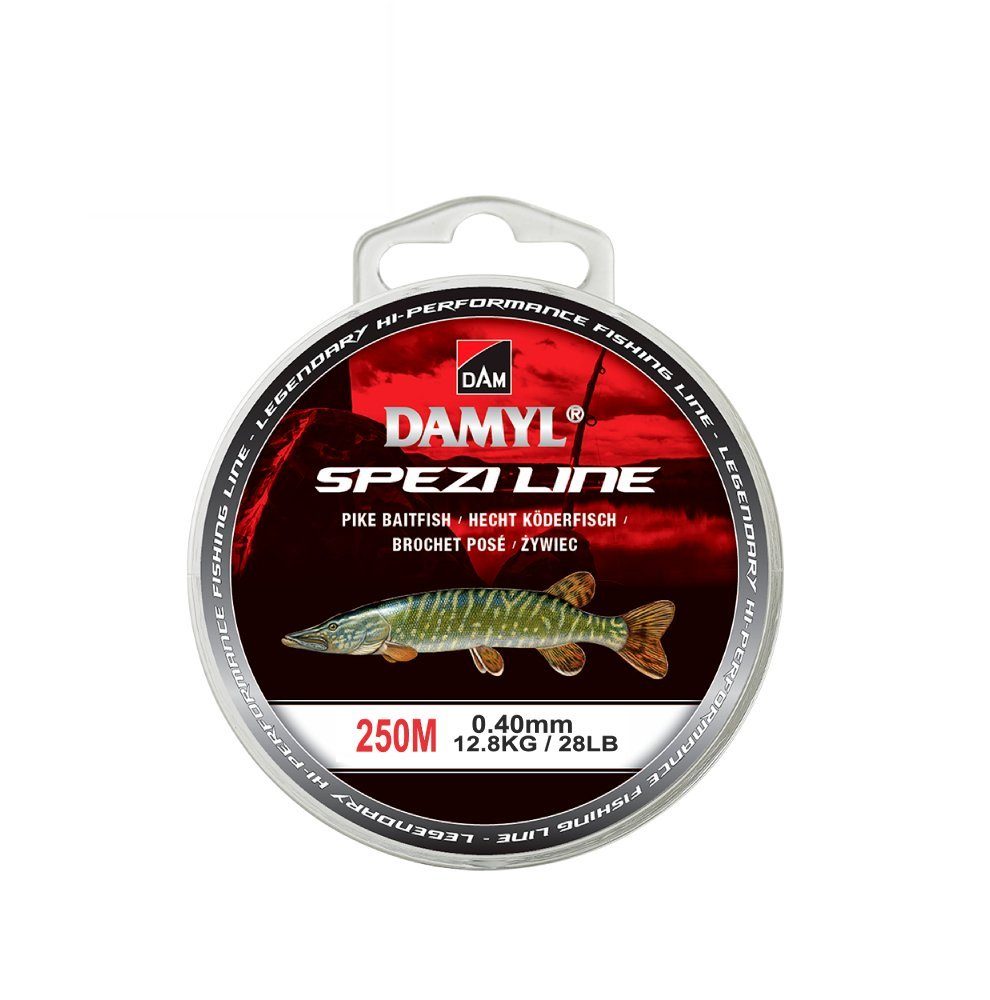 DAM Fishing Angelschnur Monofile Angelschnur Hecht Damyl Spezi Line 0,30mm - 0,40mm Dunkelgrau