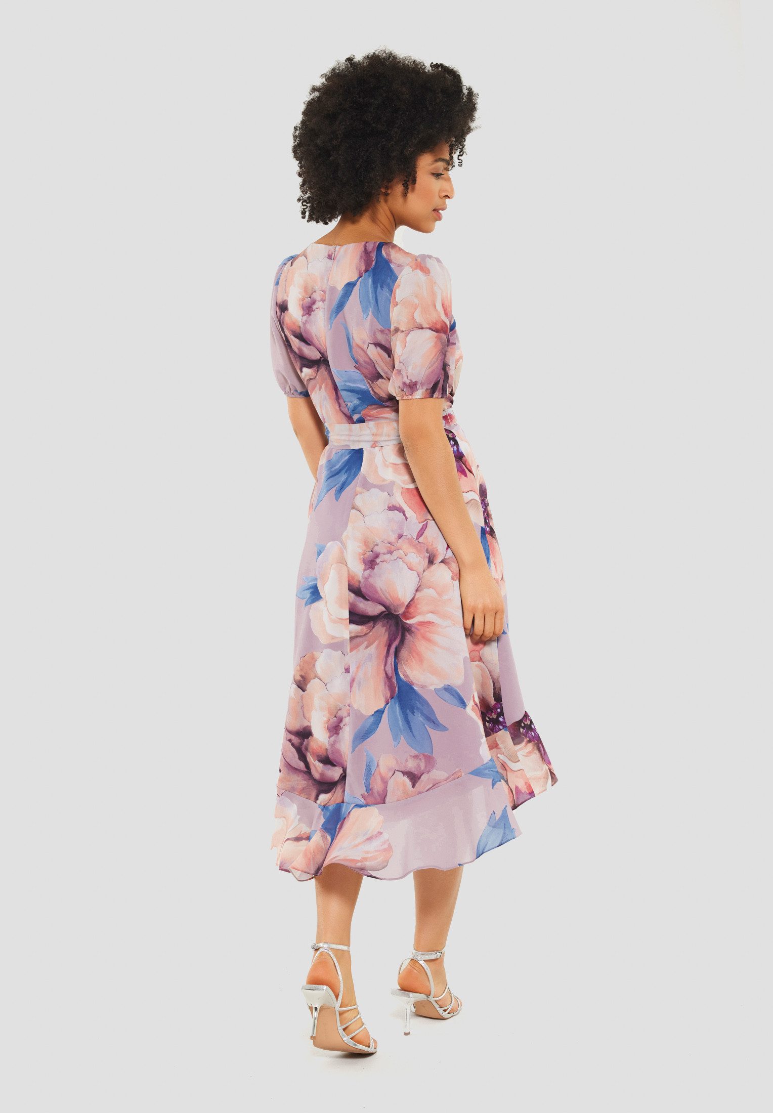 SWING Midikleid - Chiffon Kleid kurzarm - festliches Midikleid günstig online kaufen
