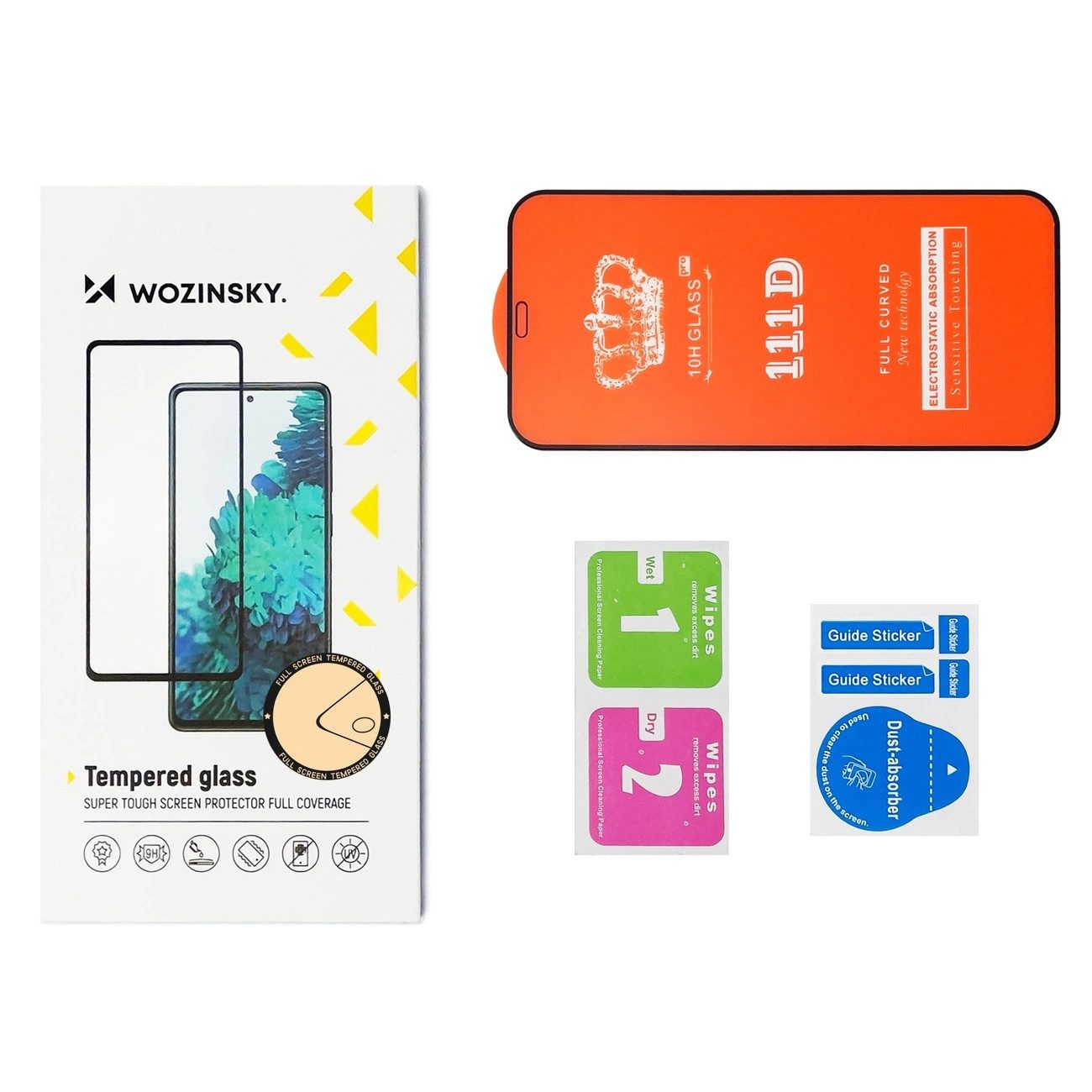 Wozinsky Displayschutzglas 2er-Set- Vollflächig verklebtes gehärtetes Glas für Samsung Galaxy A37 für Samsung Galaxy A37, Set, Full Glue Glas mit 9H Schutz im 2er Set