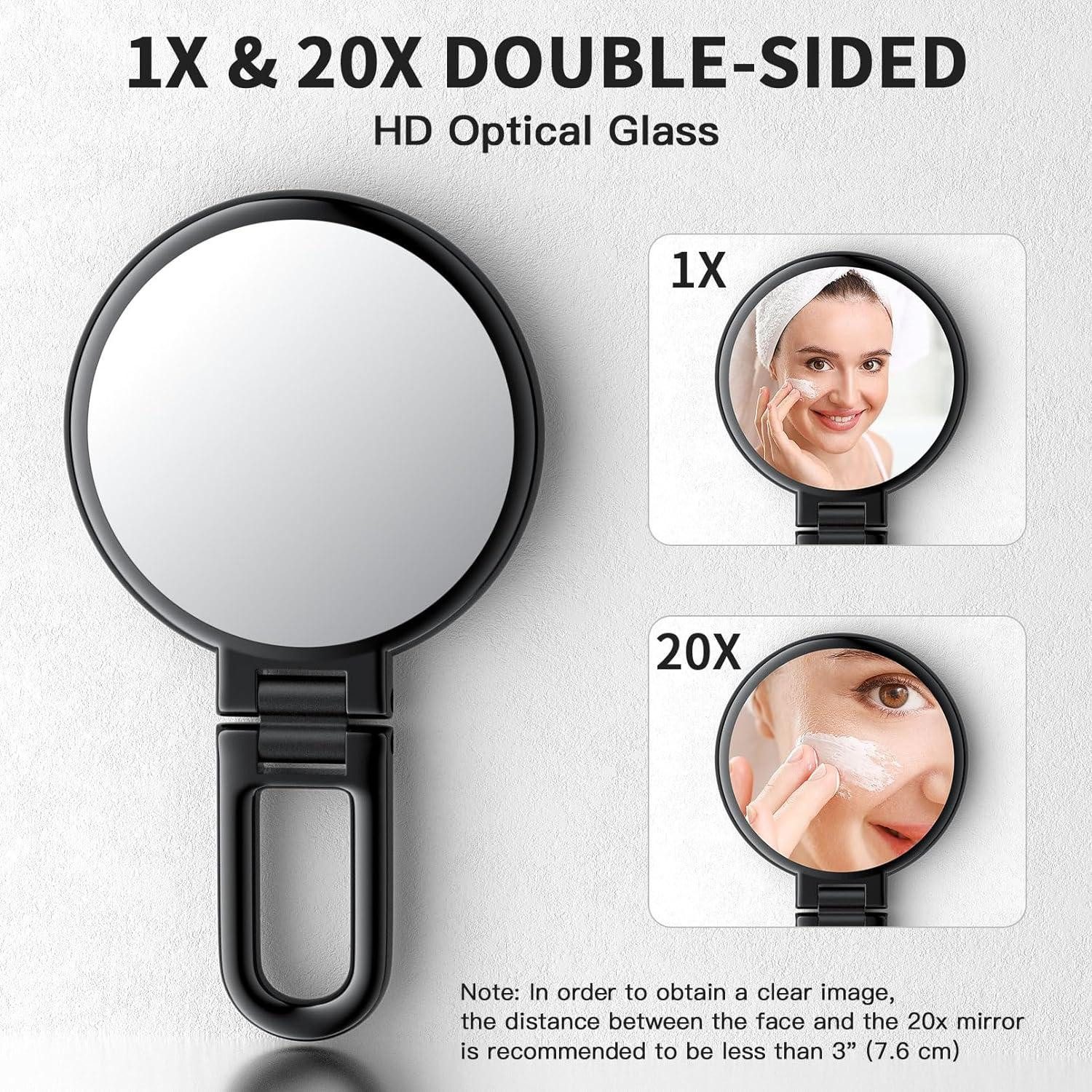LuxusKollektion Badaccessoire-Set 20X/1X Vergrößerungsspiegel mit Griff, günstig online kaufen