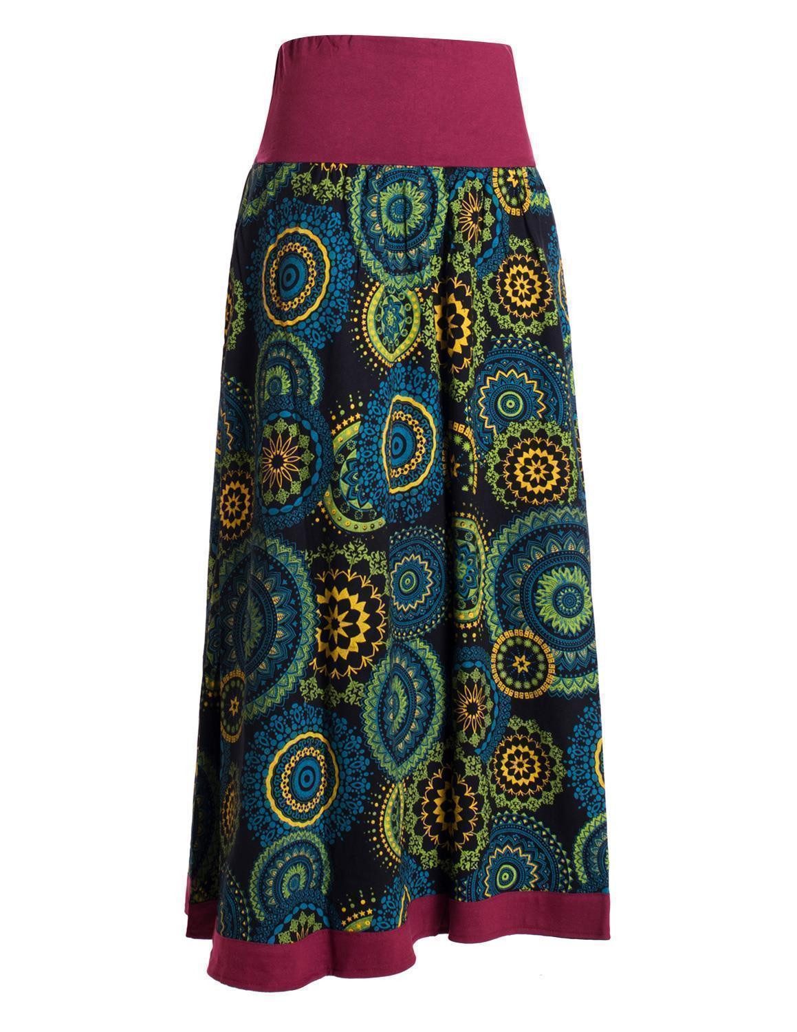 Vishes Maxirock Langer Damen Herbst-Rock Herbströcke Bunt mit Mandalas bedruckt Hippie, Festival, Boho Style – Bild 4 von 4