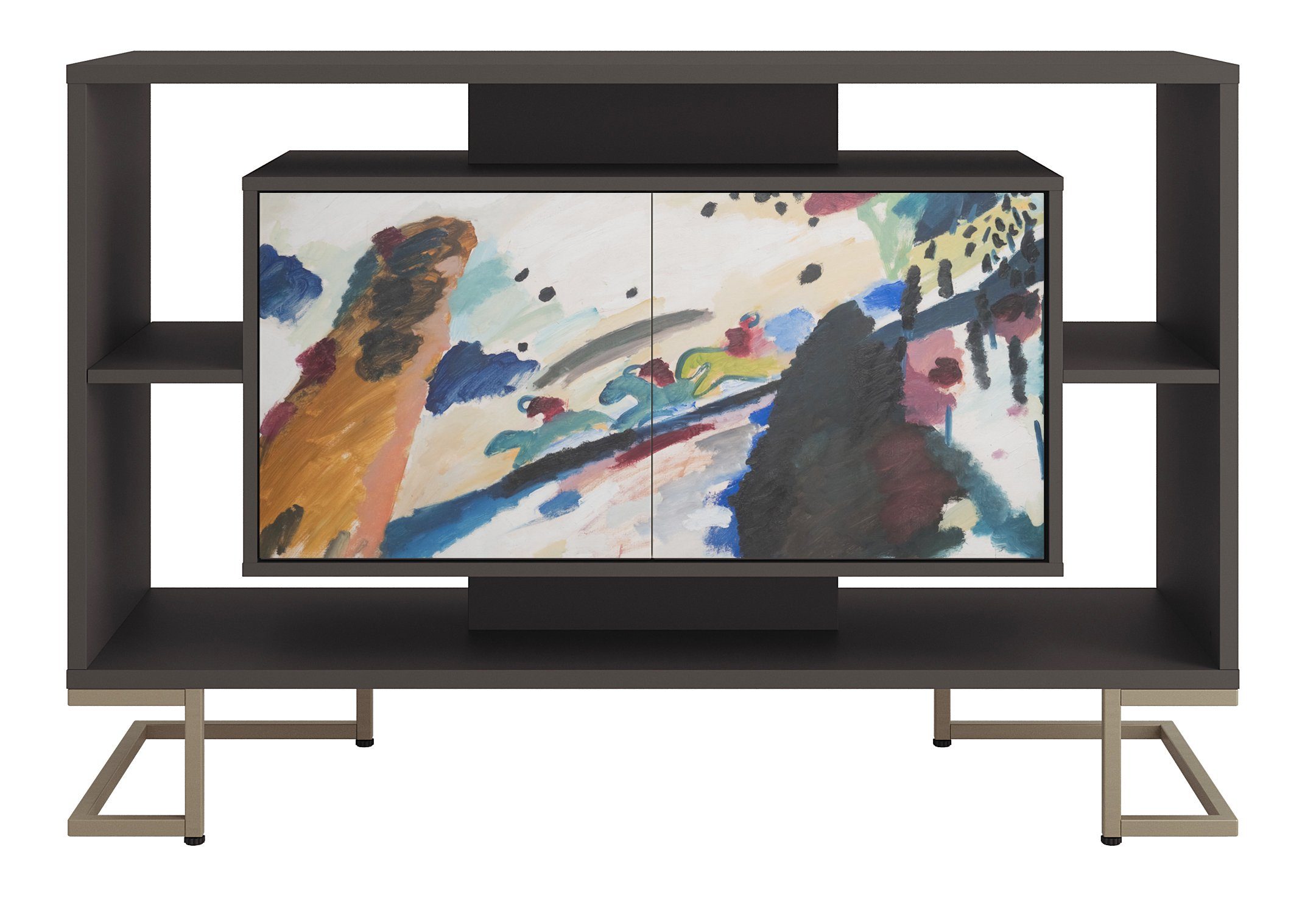 Kandinsky serie im der Kommode Swema Gold Push-to-open-Funktion Innenraum“ „Kunst