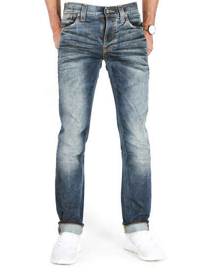 Nudie Jeans Slim-fit-Jeans Non-Stretch Hose aus leichtem Denim - Grim Tim Used Black Coated