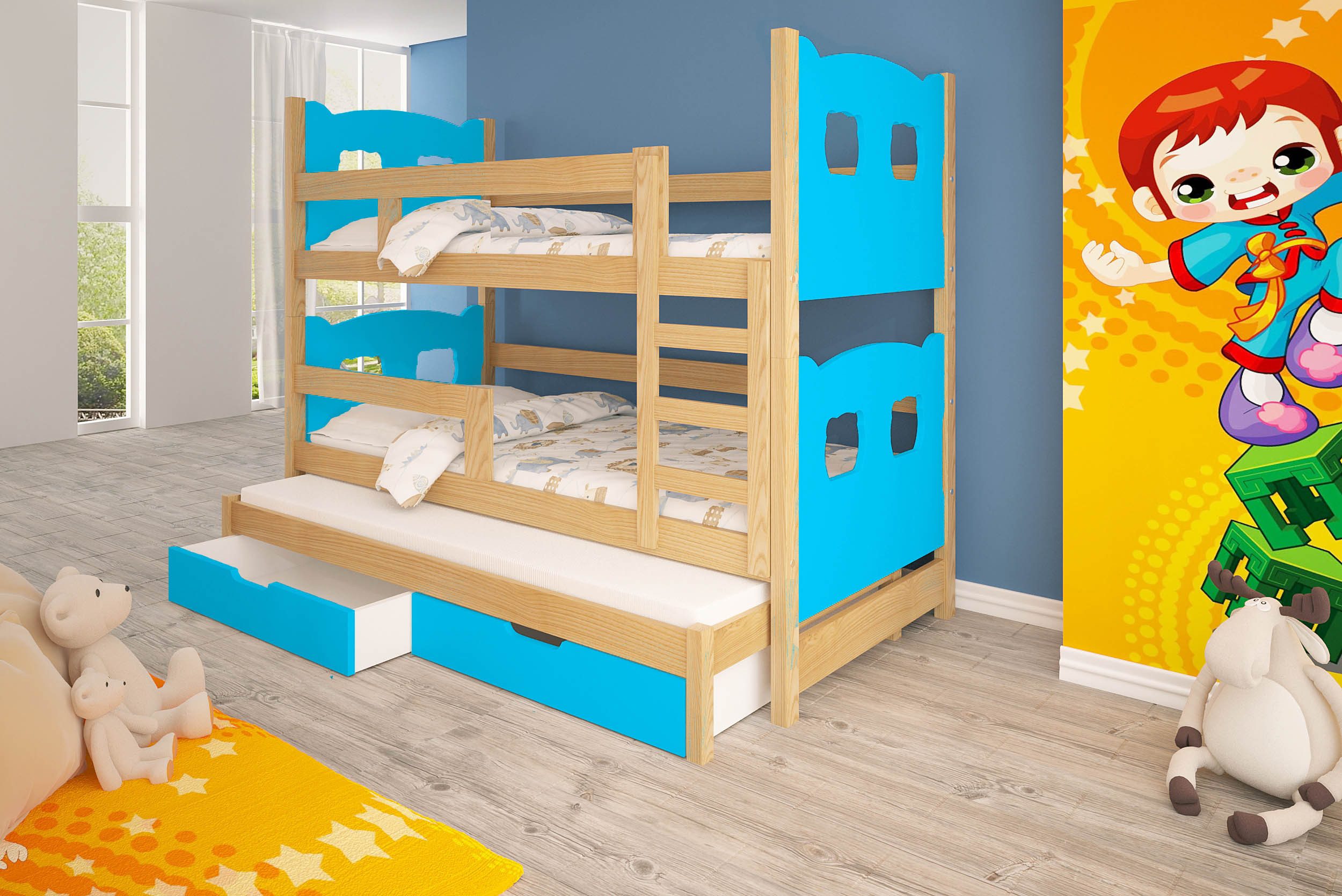 thematys Hochbett Etagenbett optional mit Ausziehbett günstig online kaufen