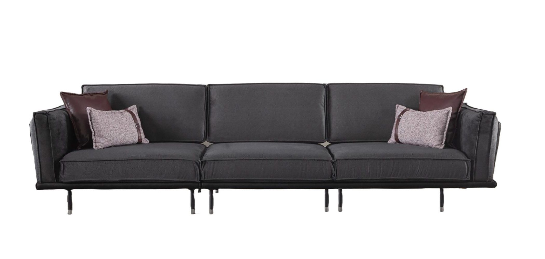 Xlmoebel 4-Sitzer 330cm große Stoffcouch mit Polsterung und Sitzpolster, Hergestellt in Europa