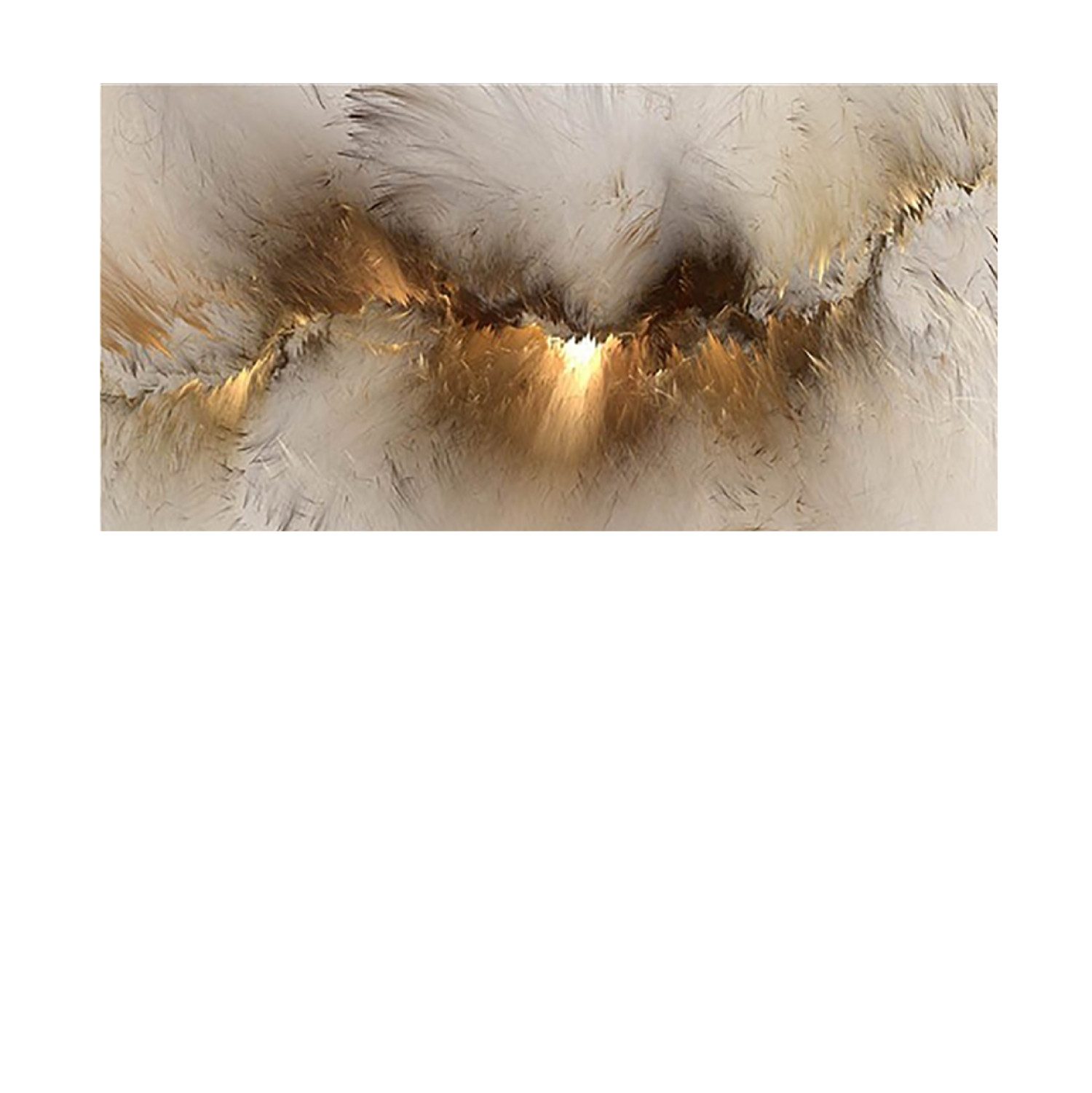 TPFLiving Kunstdruck (OHNE RAHMEN) Poster - Leinwand - Wandbild, Abstrakte bunte Wolken - (Leinwand Malerei), Farben: Gold, Blau, Gelb, Weiß, Rot, Orange - Größe: 40x80cm