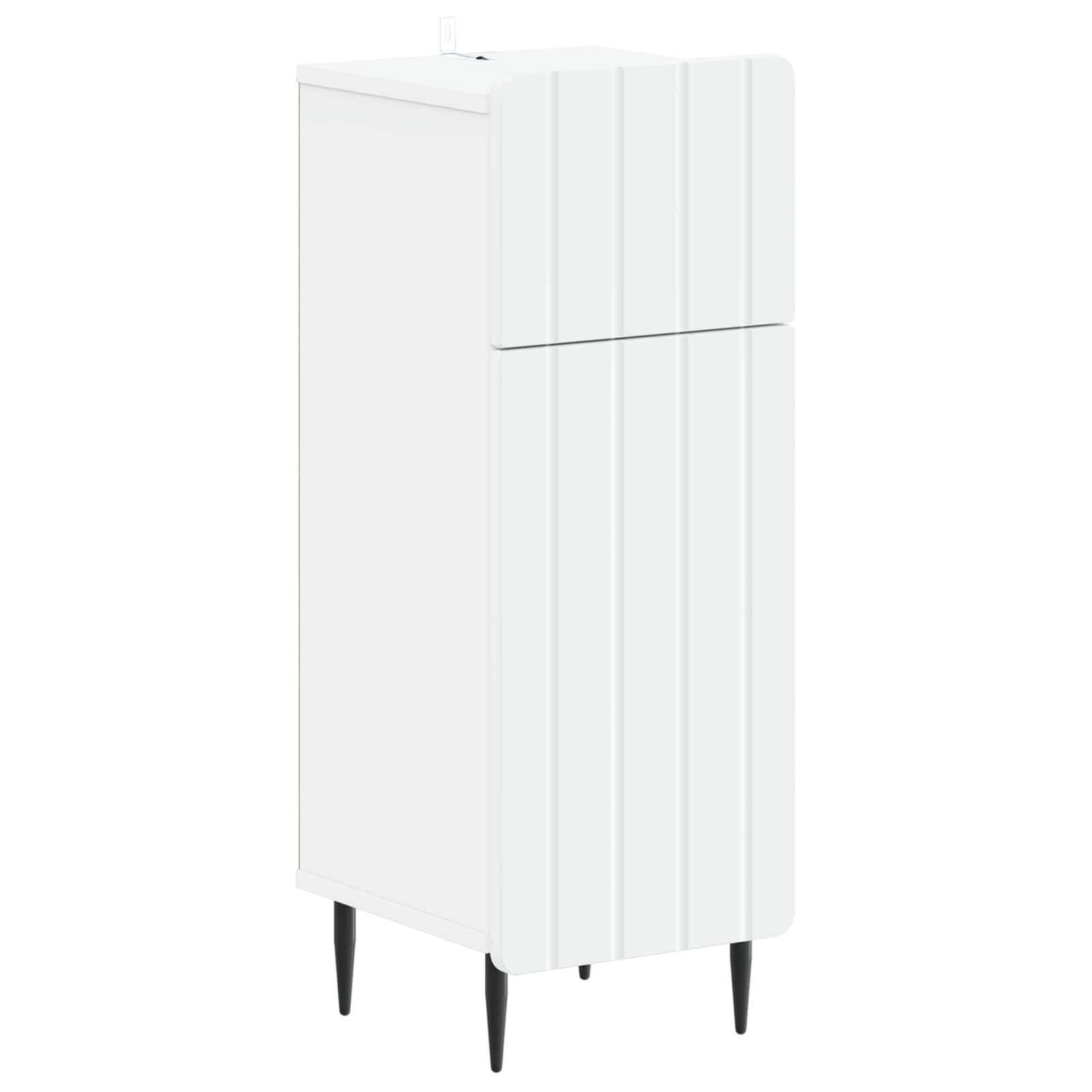 vidaXL Badezimmerspiegelschrank Badezimmer Aufbewahrungsschrank ZWOLLE Weiß 30 x 31 x 79,5 cm