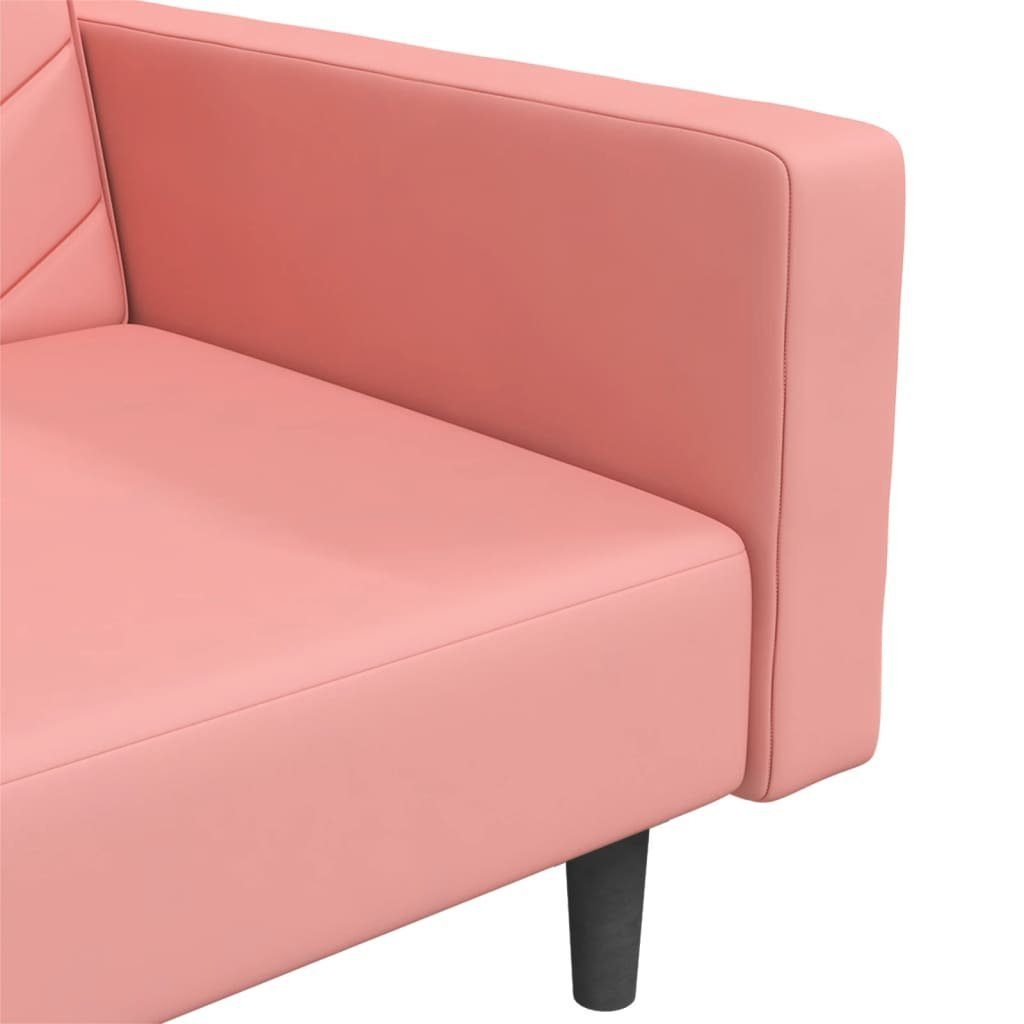 vidaXL Schlafsofa Rosa mit Kissen 2 Sofa Samt 2-Sitzer