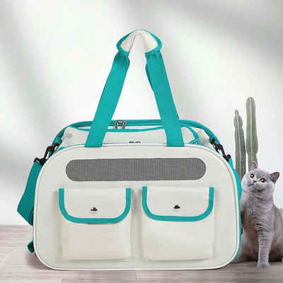FIDDY Tiertransporttasche Outdoor-Reisetasche zum Transport von Haustierbedarf bis 6,00 kg, Atmungsaktive,faltbare Tragetasche für den Umzug von Haustieren