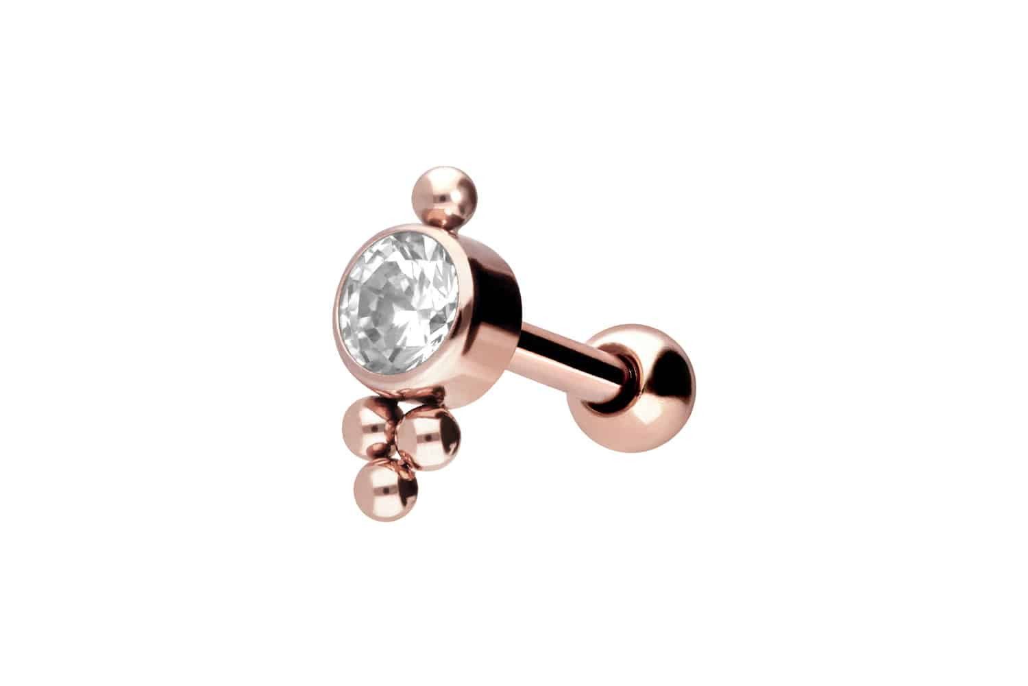 PIERCINGLINE Single-Ohrstecker Chirurgenstahl Ohrpiercing KRISTALL + günstig online kaufen