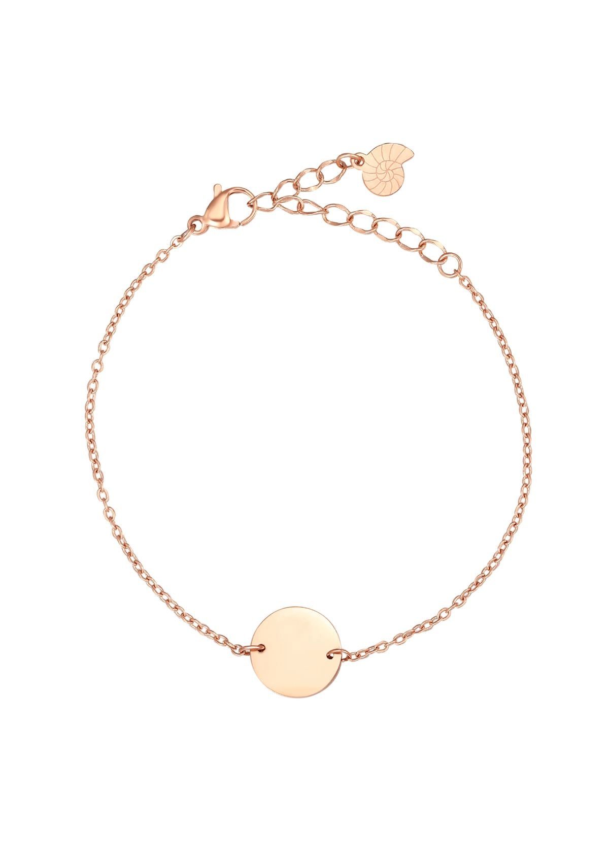 Hey Happiness Armkette Damen Kreis Anhänger, 18K Gold Roségold, Edelstahl A günstig online kaufen