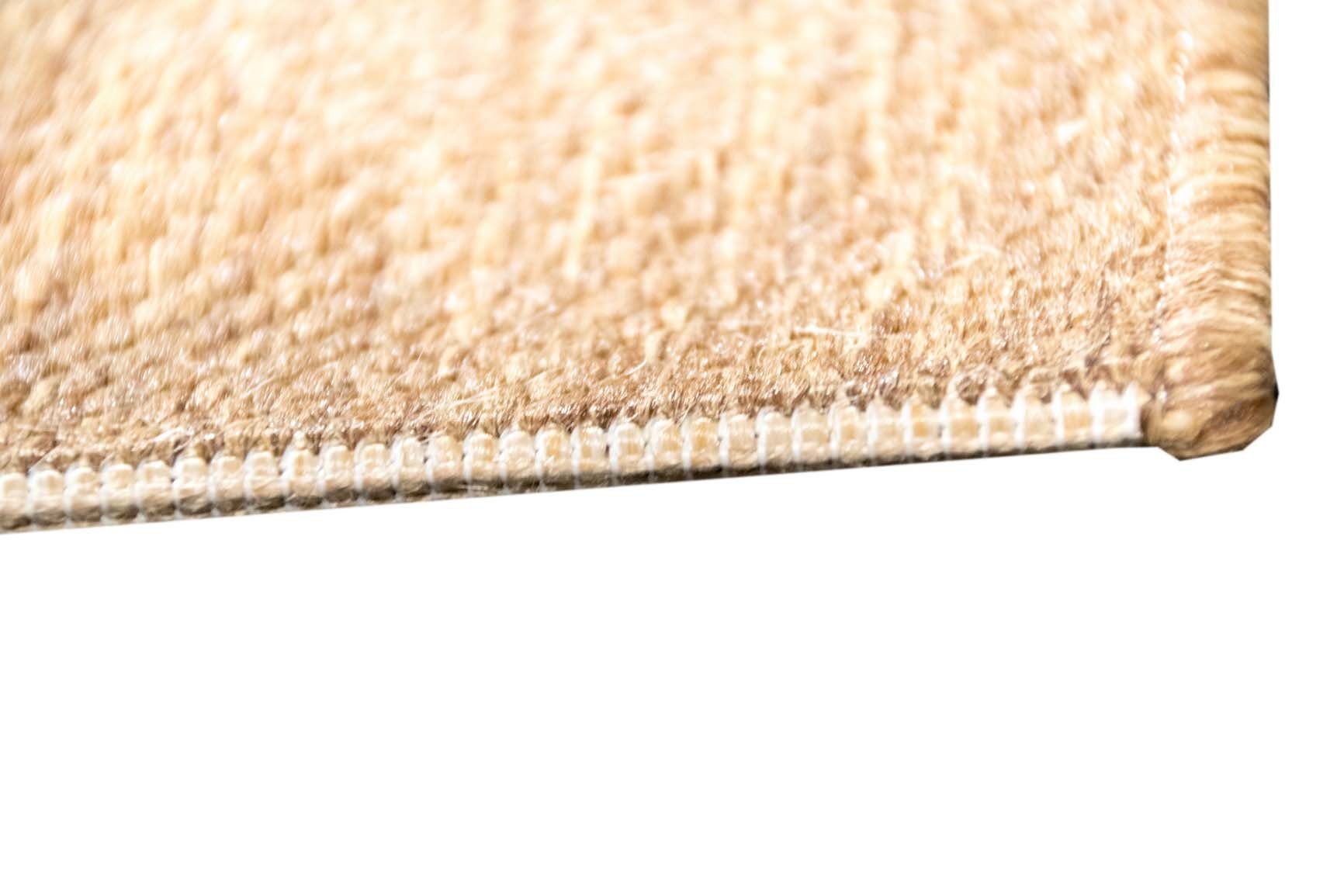 rechteckig, Sisal Flachgewebe Outdoorteppich gestreift Läufer 4 Teppich beige, Optik moderner Küchenteppich mm braun Teppich-Traum, Höhe: