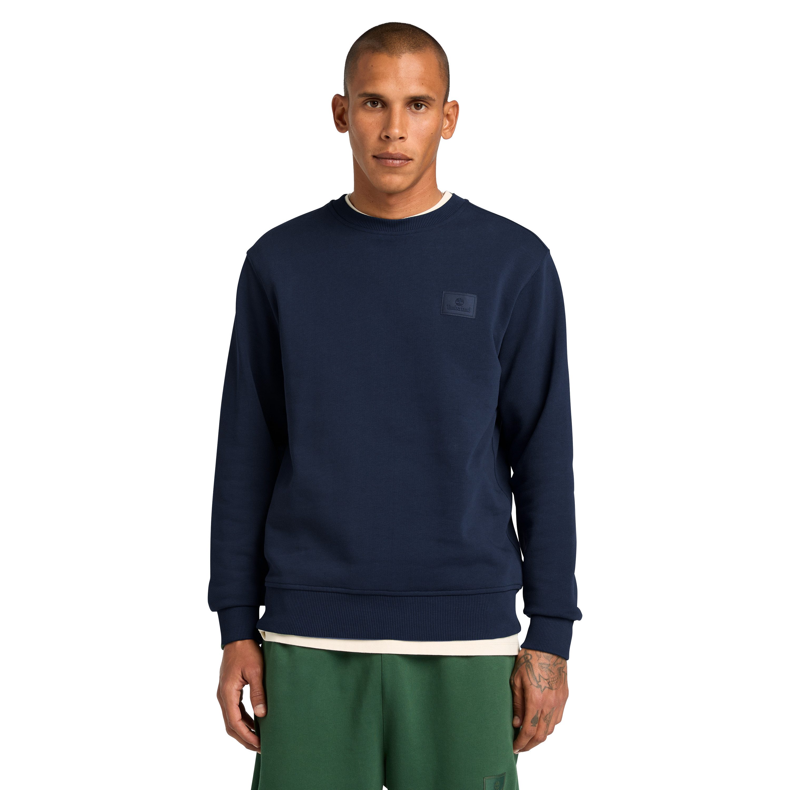 Timberland Sweatshirt Silicon Badge (LB) Crew Neck sportlicher Stil, bequemer Schnitt, für Erwachsene
