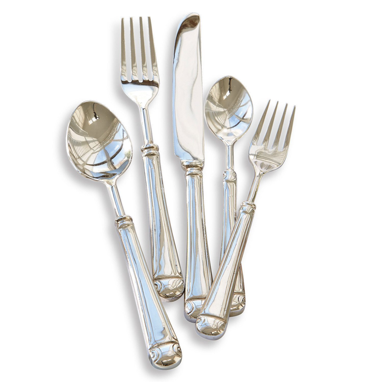 Mirabeau Besteck-Set Besteck Eriat silber, Edelstahl, Griff: Messing