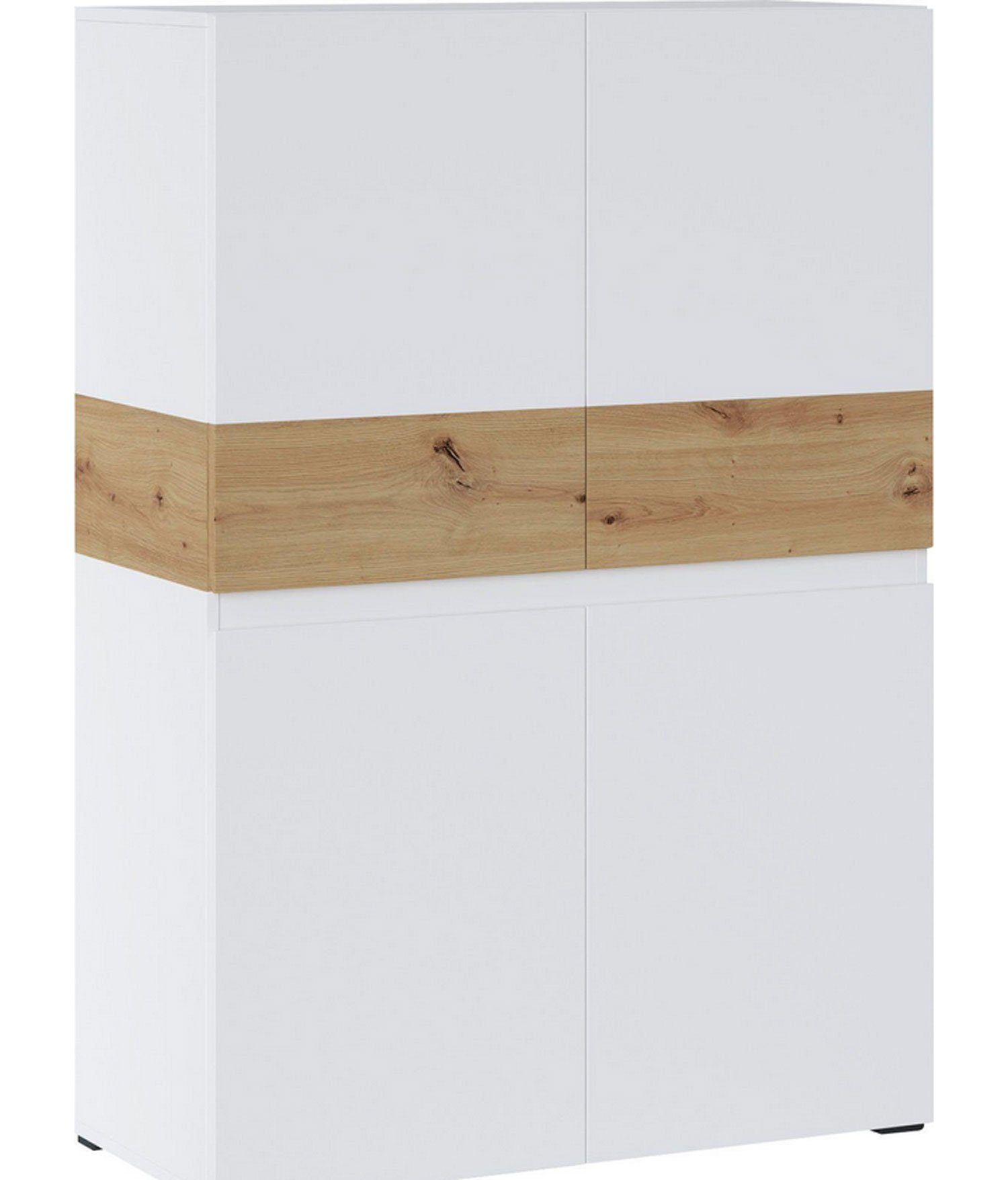 Feldmann-Wohnen Highboard Rimini (4 Türen, 4 günstig online kaufen