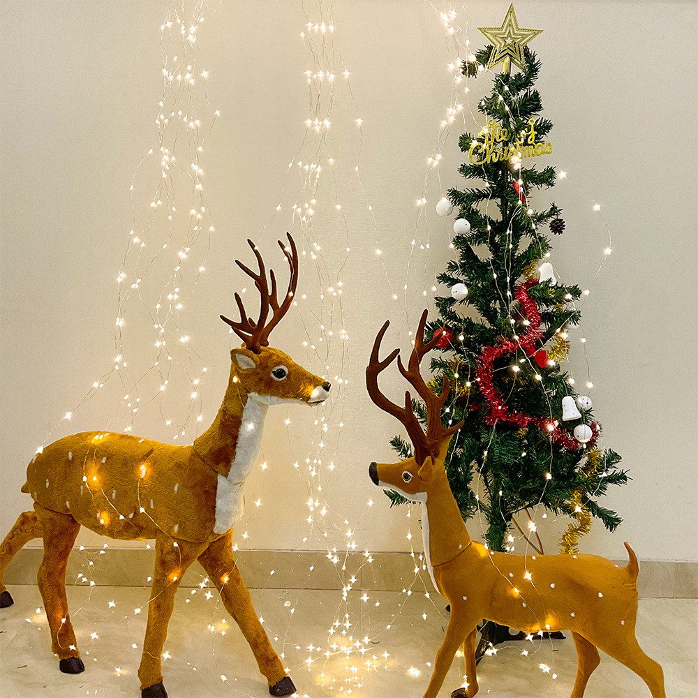 MUPOO Lichtervorhang LED Lichtvorhang 600LEDs Wasserfall-Lichterkette, günstig online kaufen