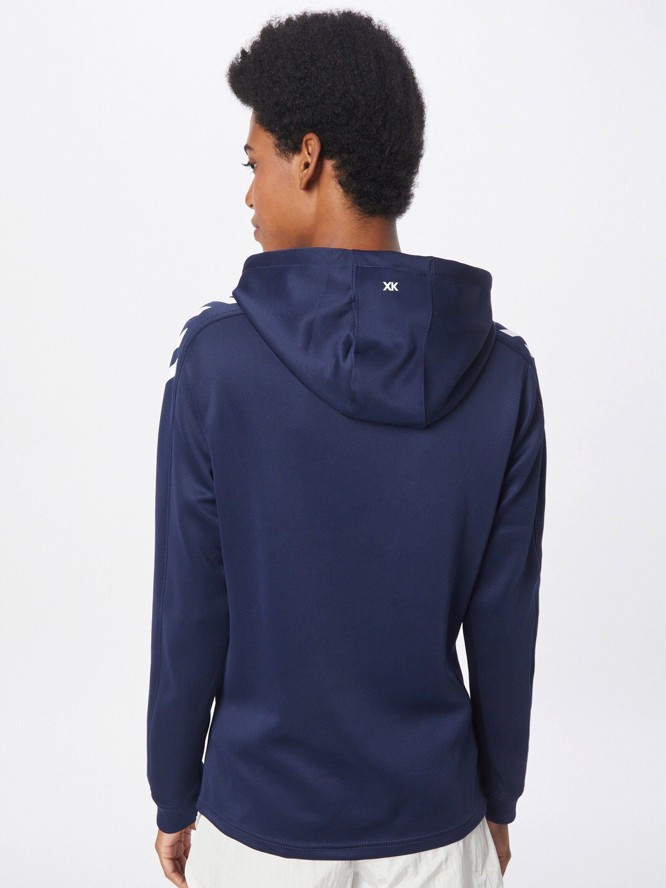 Details, Seitenstreifen Plain/ohne hummel Blau (1-tlg) Sweatshirt