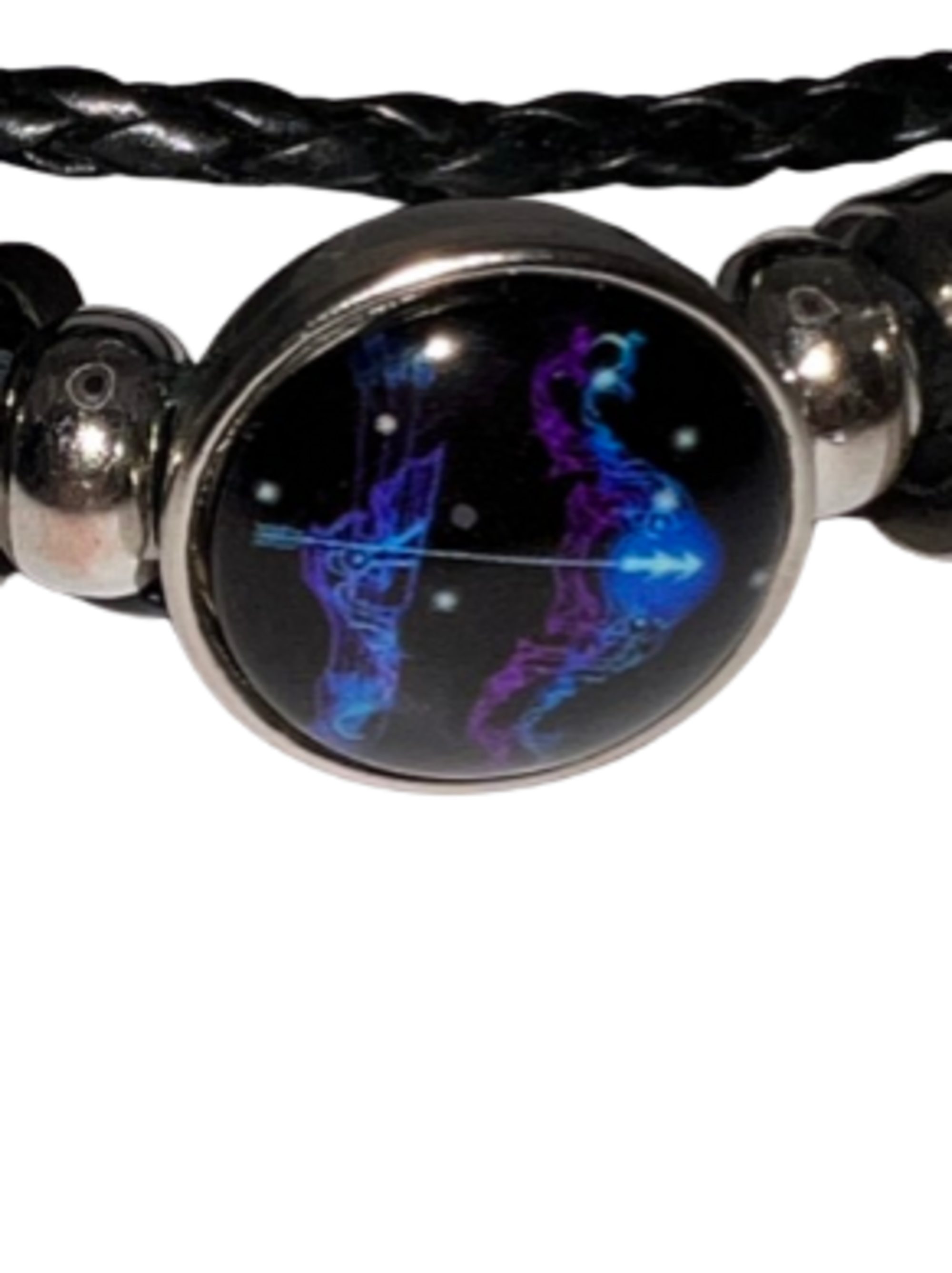 Stelby Armband Glas 3D mit mit Schütze Sternzeichen Gravur Armband im Gravur