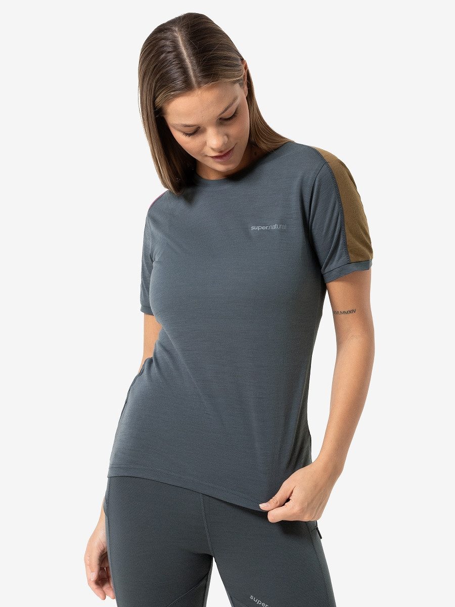 SUPER.NATURAL T-Shirt für Damen, Merino ALARM RUNNING funktionell, sporty