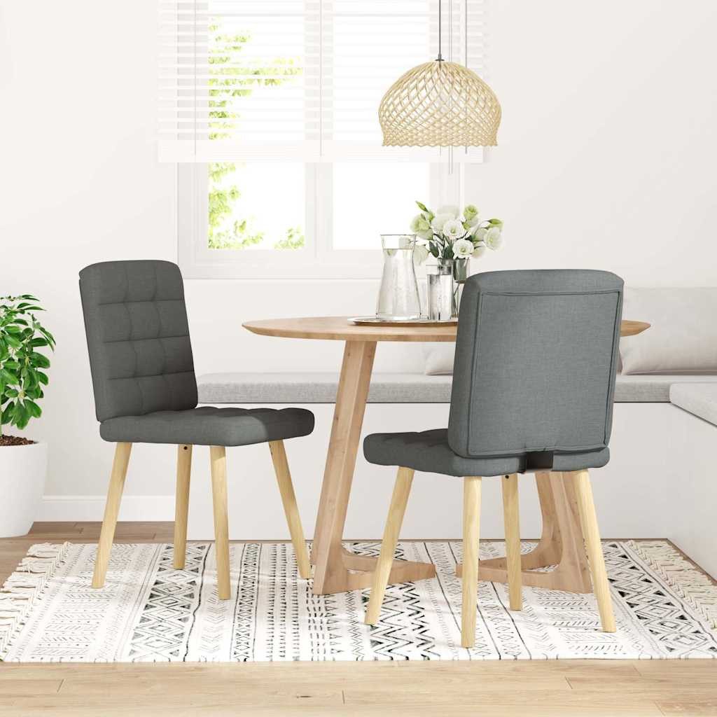 vidaXL Esszimmerstuhl Esszimmerstühle 2 Stk. Dunkelgrau günstig online kaufen