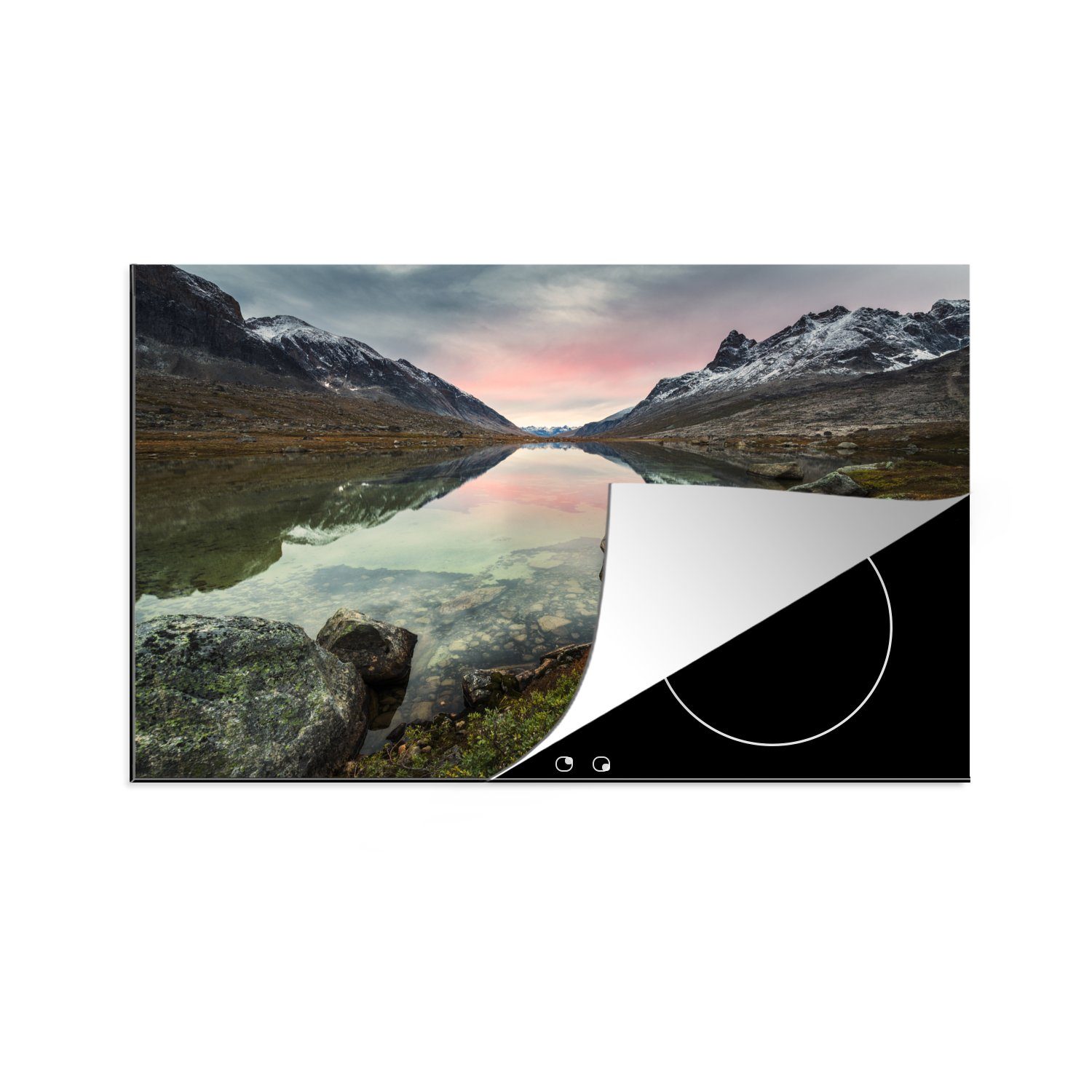 MuchoWow Herdblende-/Abdeckplatte Itivdlerssuaq Grönland, Vinyl, (1 tlg), 81x52 cm, Induktionskochfeld Schutz für die küche, Ceranfeldabdeckung