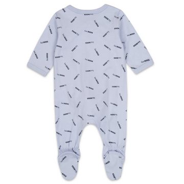 BOSS Strampler, Jäckchen & Mütze HUGO BOSS Baby Schlafanzug mit Mütze zweiteilig hellblau