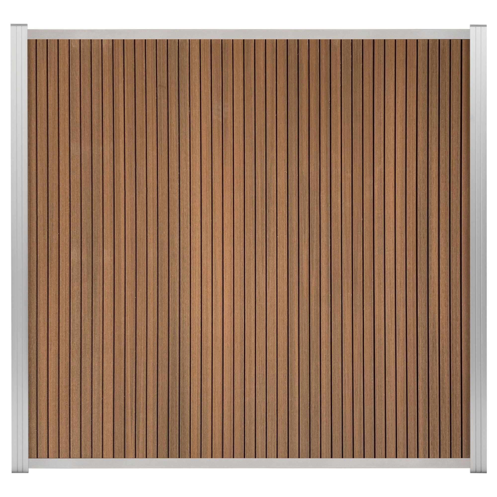 GartenLand Zaun Shadowline WPC Co-extrudiert ca. 180x180 cm, (Set, Ohne Pfosten, ca. 180x180 cm), Lamellen Co-Extrudiert, besonders haltbar, Pflegeleicht, Vertikal