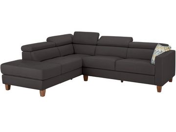 loft24 Ecksofa Lopez, Sofa mit Recamiere, 5-Sitzer, Kunstlederbezug