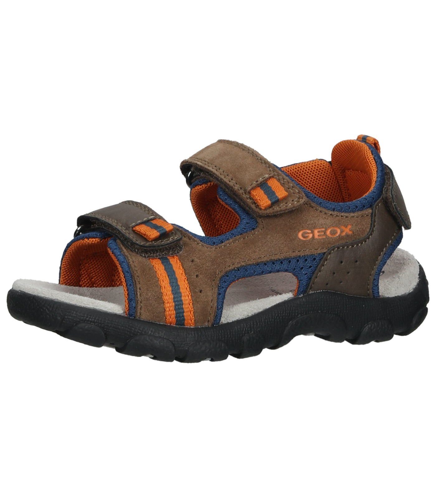 Geox Sandalen Leder/Textil Trekkingsandale, Verschluss: Klettverschluss