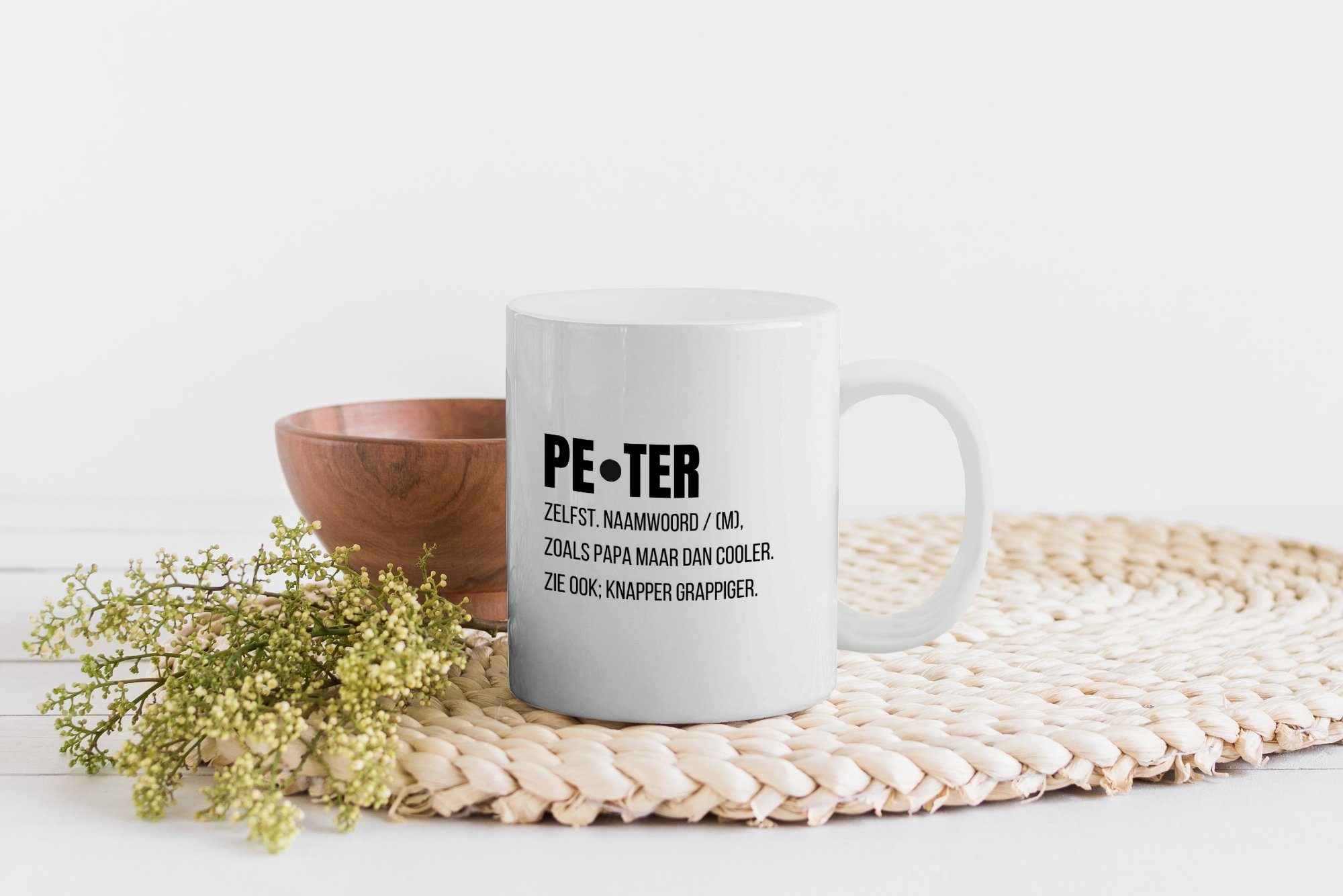 Teetasse, Peter, Becher, Geschenk Zitat MuchoWow Keramik, Tasse - - Kaffeetassen, Sprichwörter Teetasse,