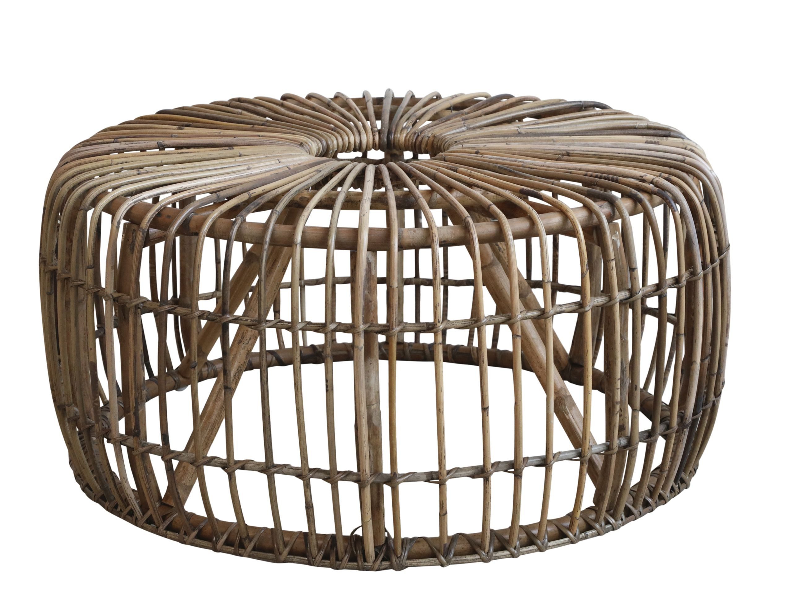 Chic Antique Beistelltisch Beistelltisch Couchtisch Noblesse Rattan rund 70 cm Ø