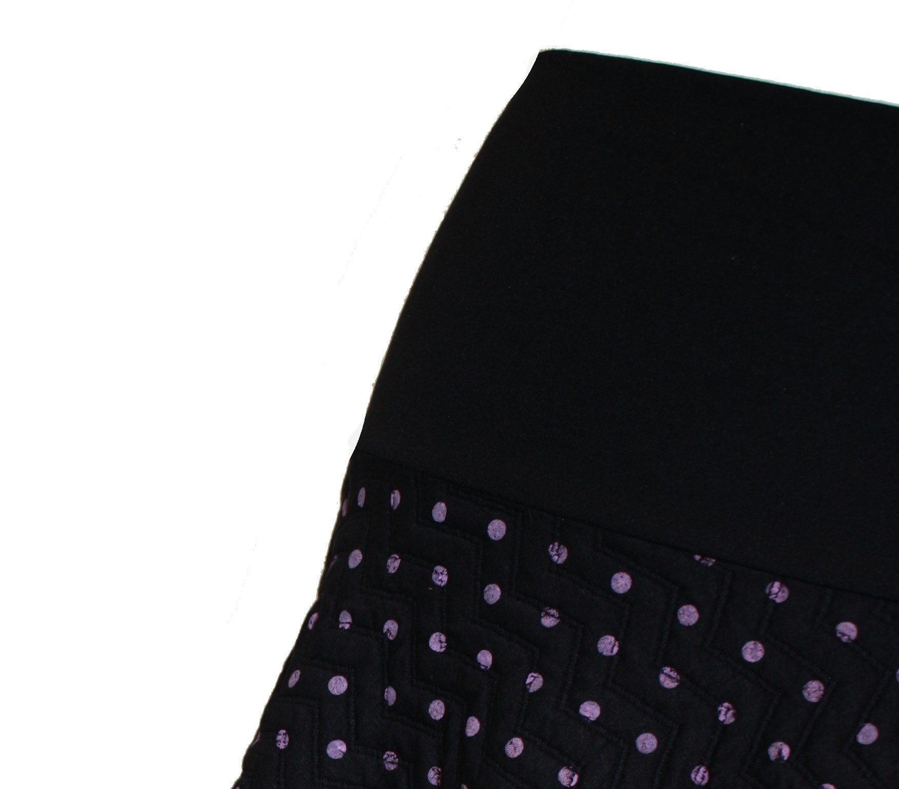 dunkle design Jerseyrock Clocque 68cm Marine Schwarz Punkte A-Linie Jerseybund