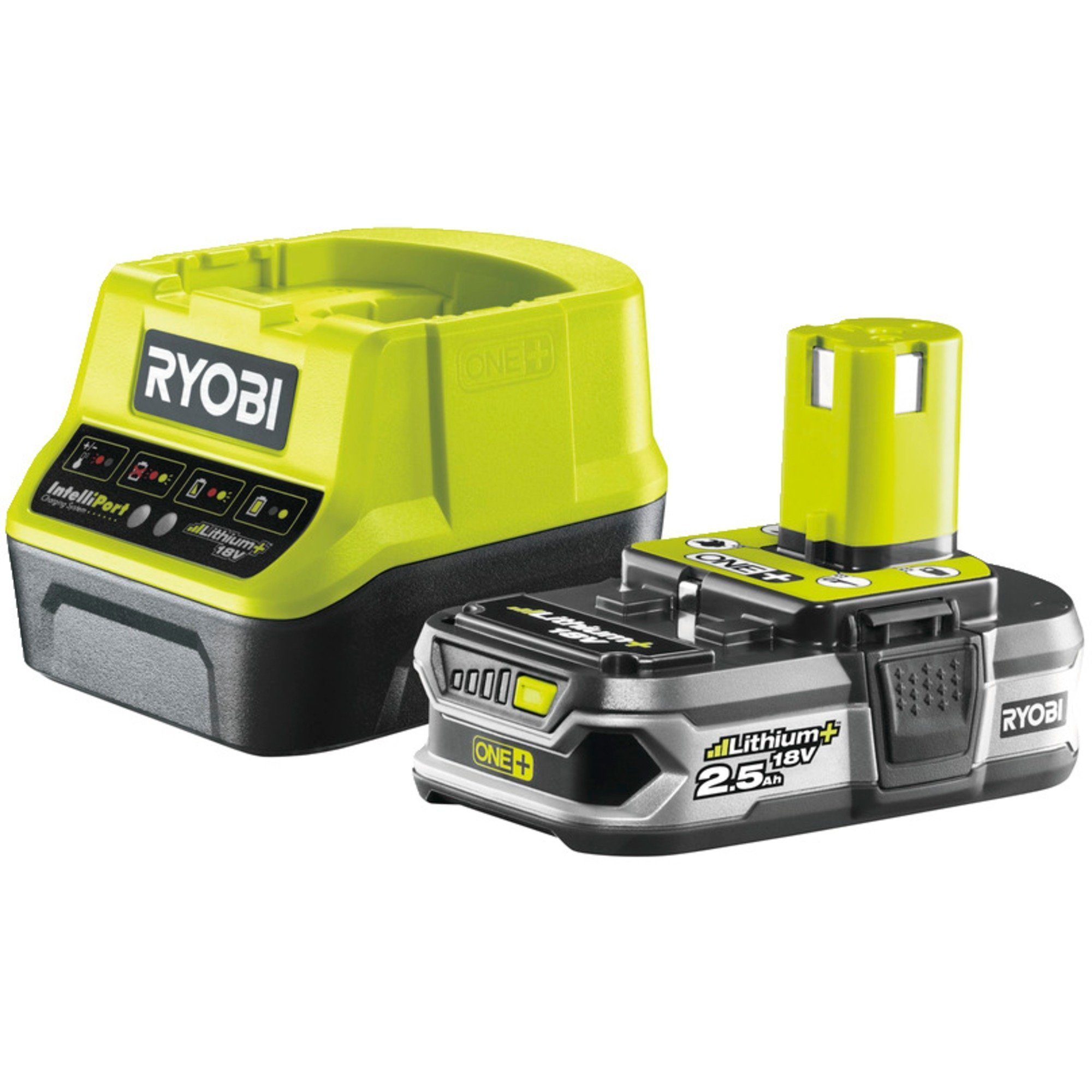 Ryobi 18 V ONE+ Akku-Starterset RC18120-125 Werkzeug-Akku-Ladetechnik