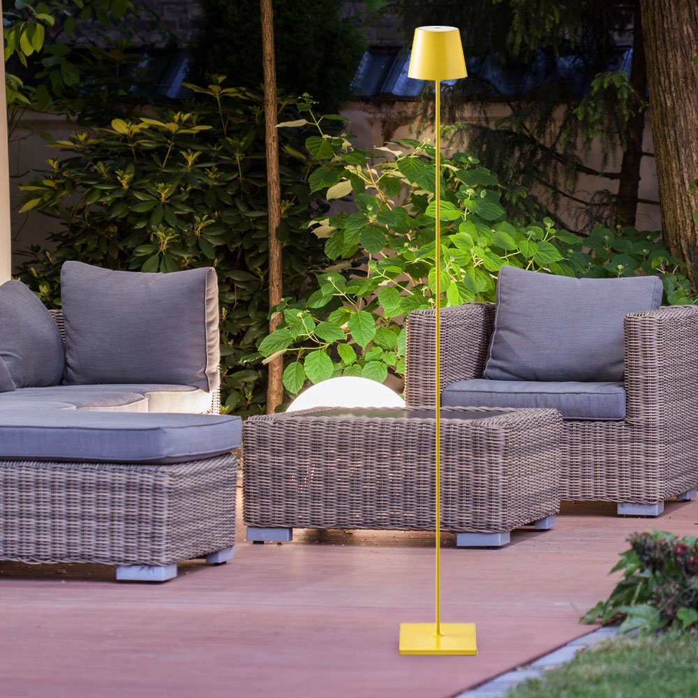 SIGOR Außen-Stehlampe, LED-Leuchtmittel fest verbaut, Warmweiß, Stehlampe Akku kabellos Stehleuchte Outdoor Akku Stehlampe kabellos