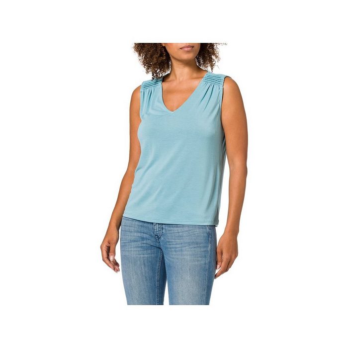 Comma T-Shirt blau regular (1-tlg)