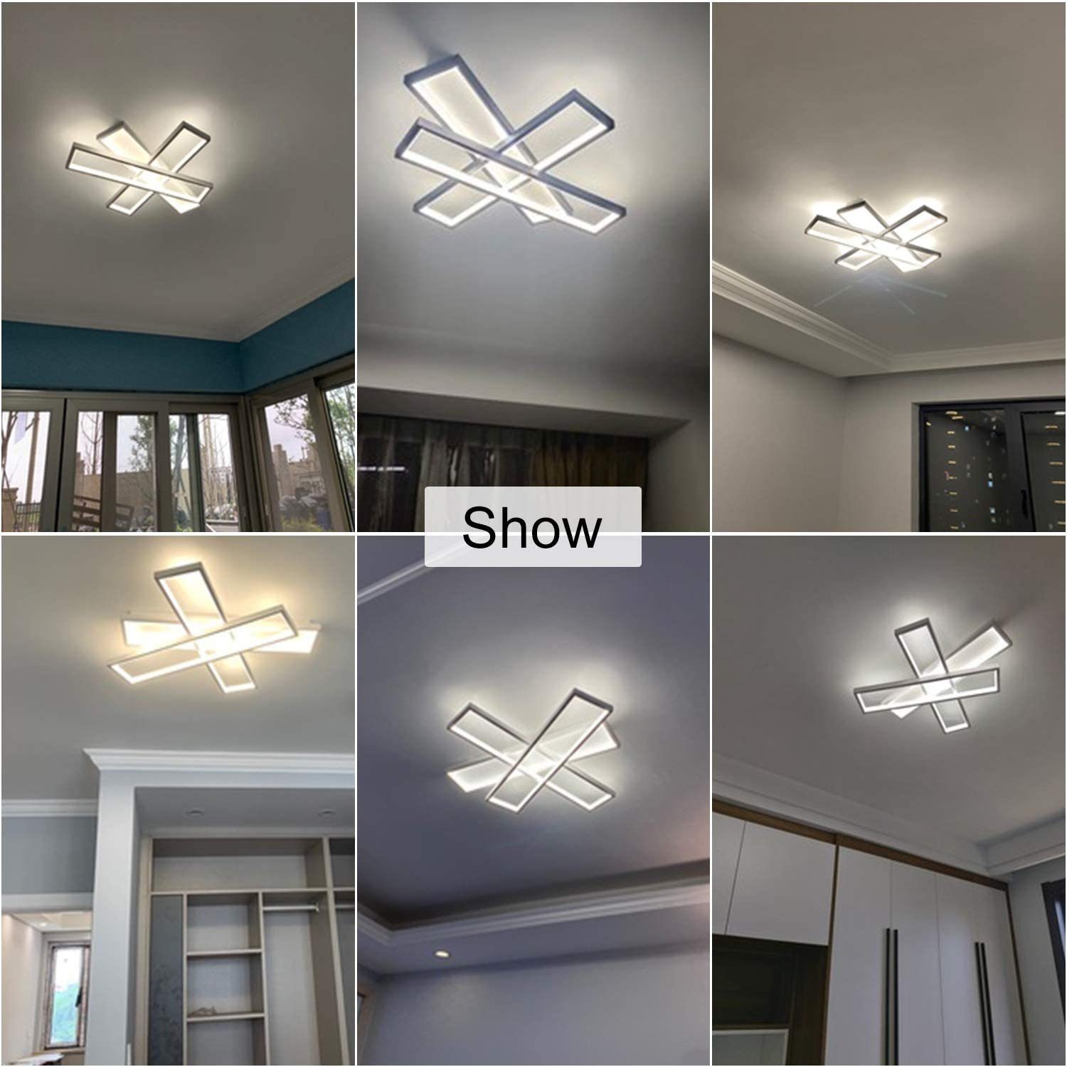 ZMH LED Deckenleuchte Dimmbar Innen Kronleuchter für Wohnzimmer Büro Küche, LED fest integriert